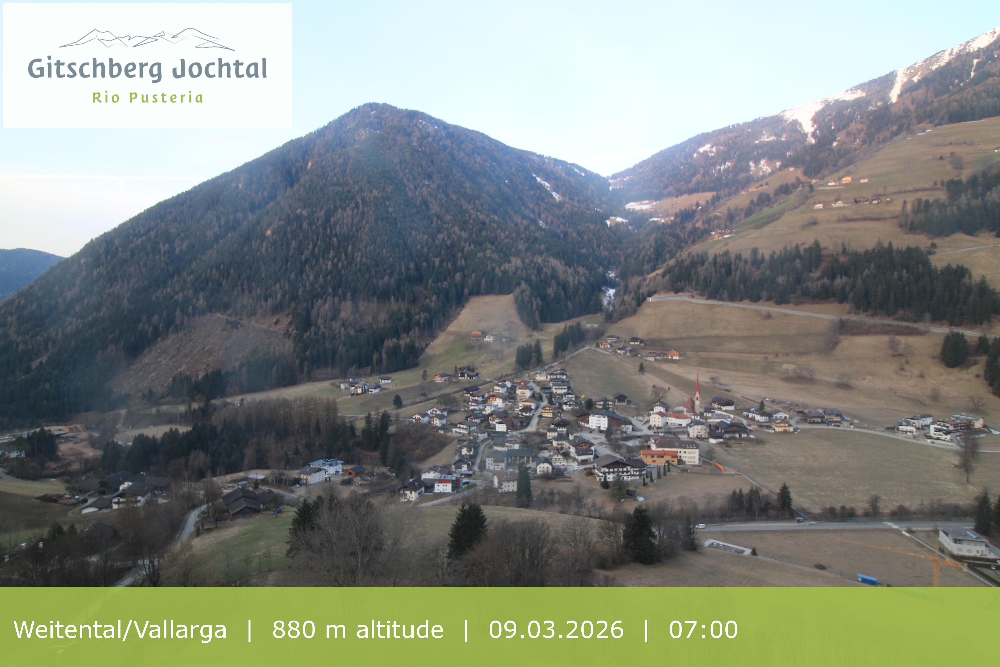 Archiv Foto Webcam Blick auf Weitental vom Gitschberg