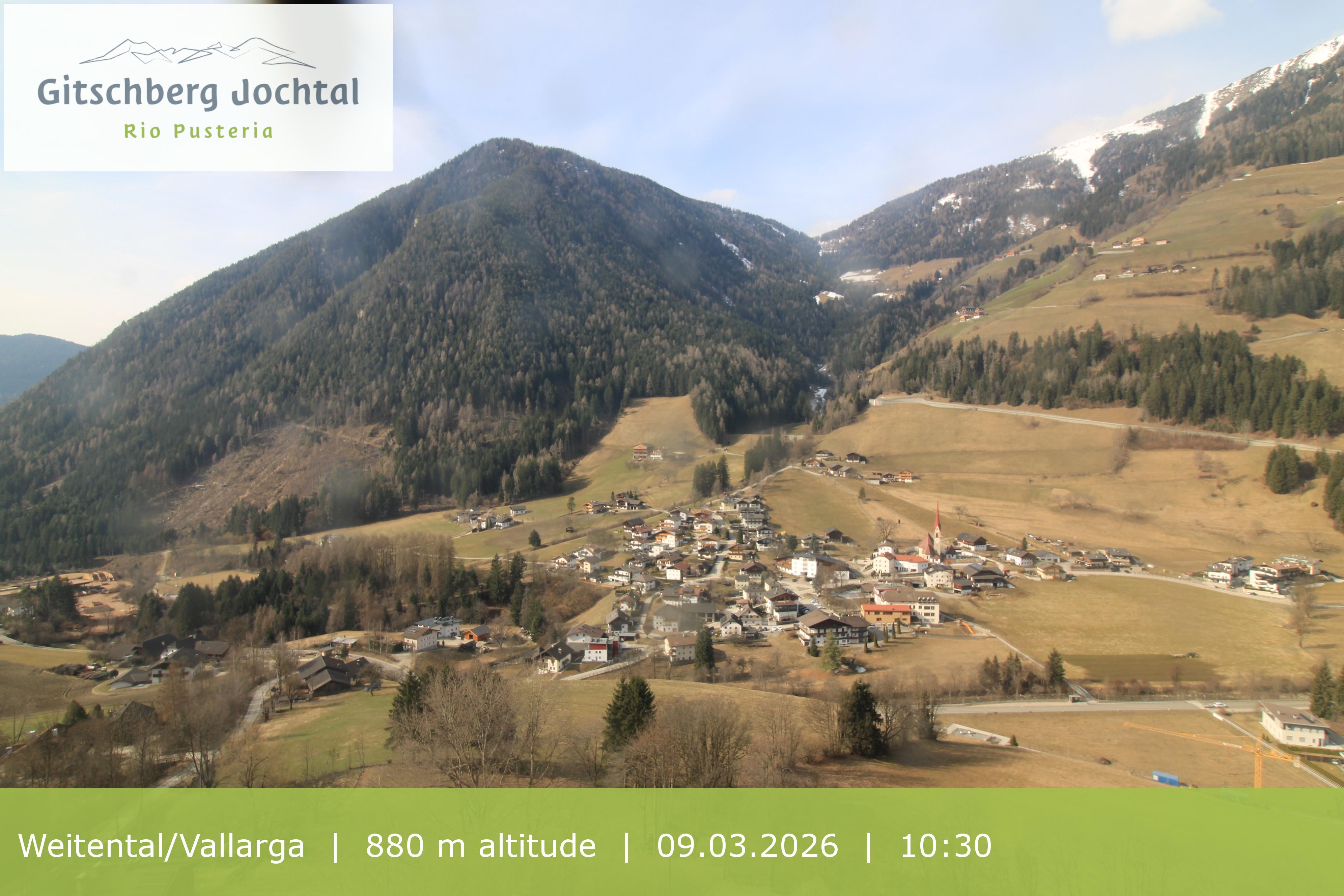 Archiv Foto Webcam Blick auf Weitental vom Gitschberg