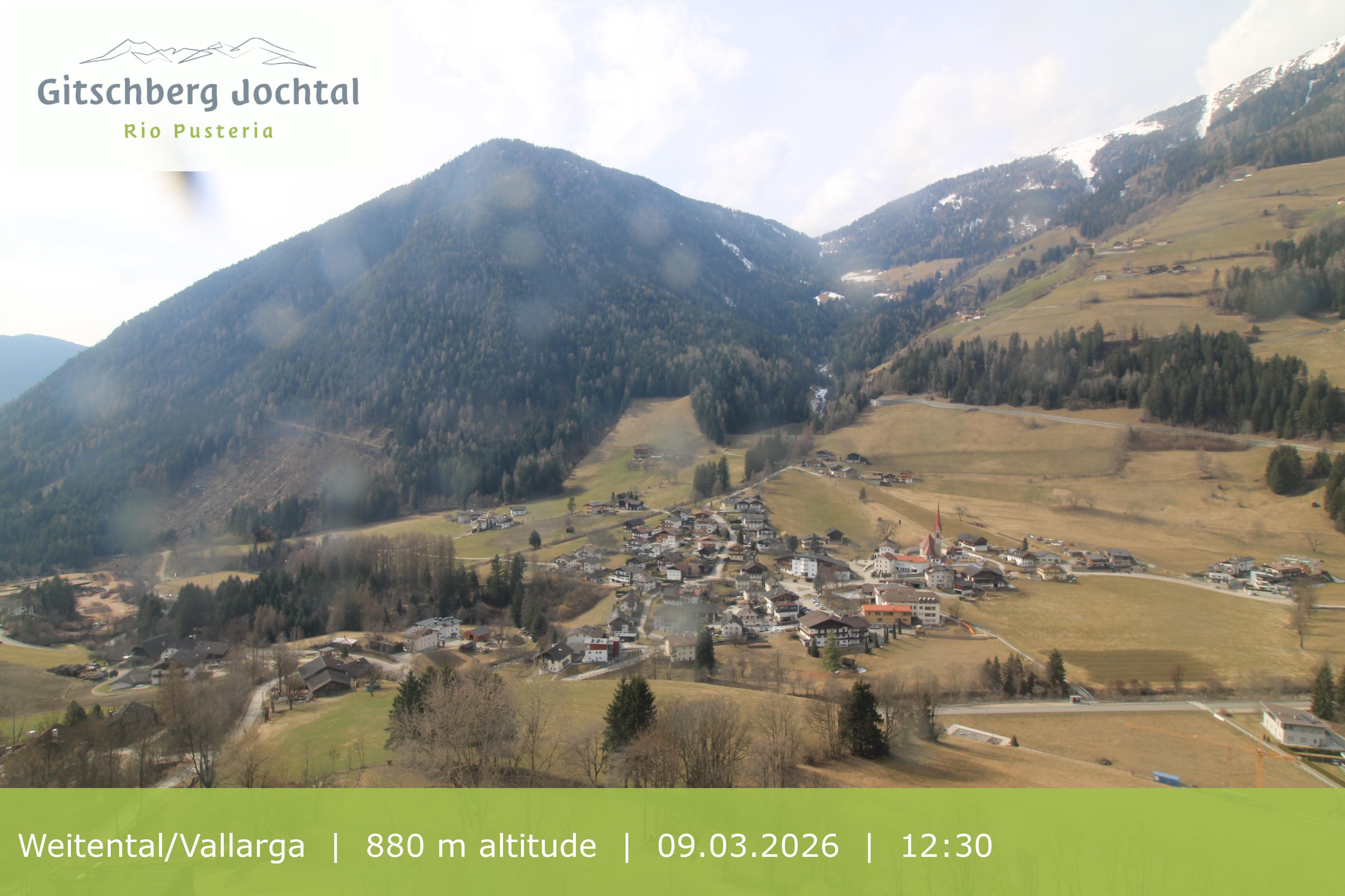 Archiv Foto Webcam Blick auf Weitental vom Gitschberg