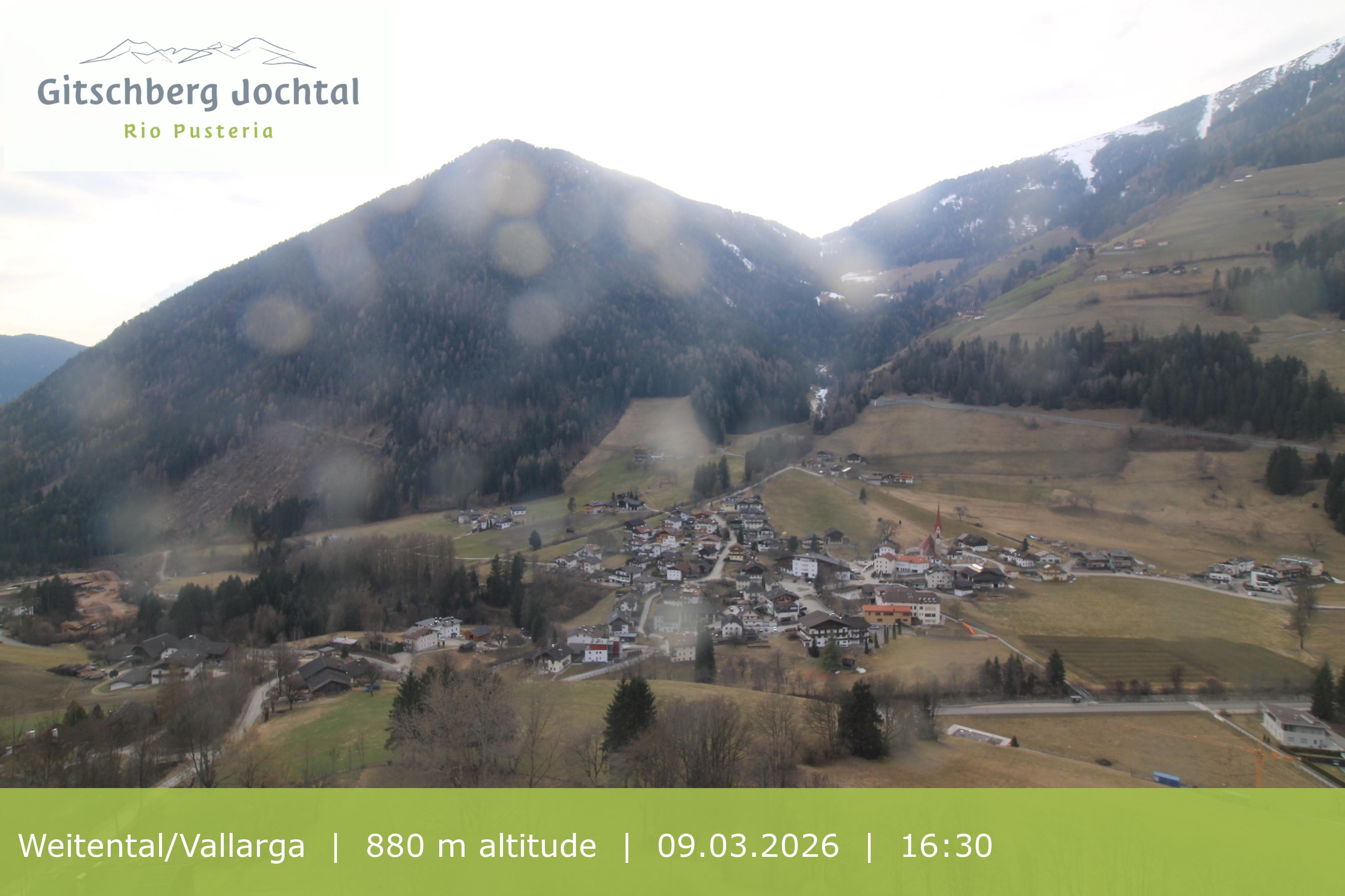 Archiv Foto Webcam Blick auf Weitental vom Gitschberg