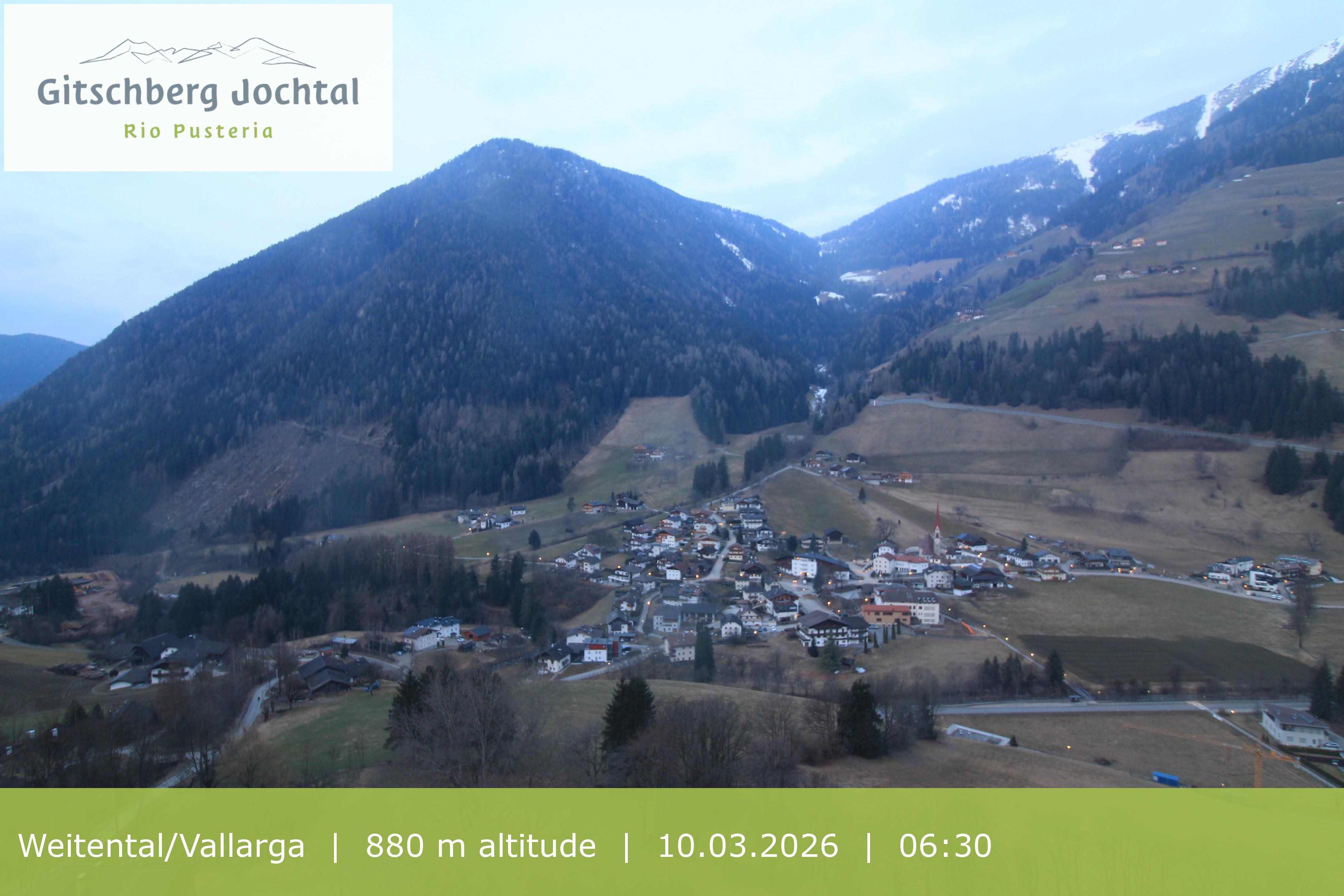 Archiv Foto Webcam Blick auf Weitental vom Gitschberg