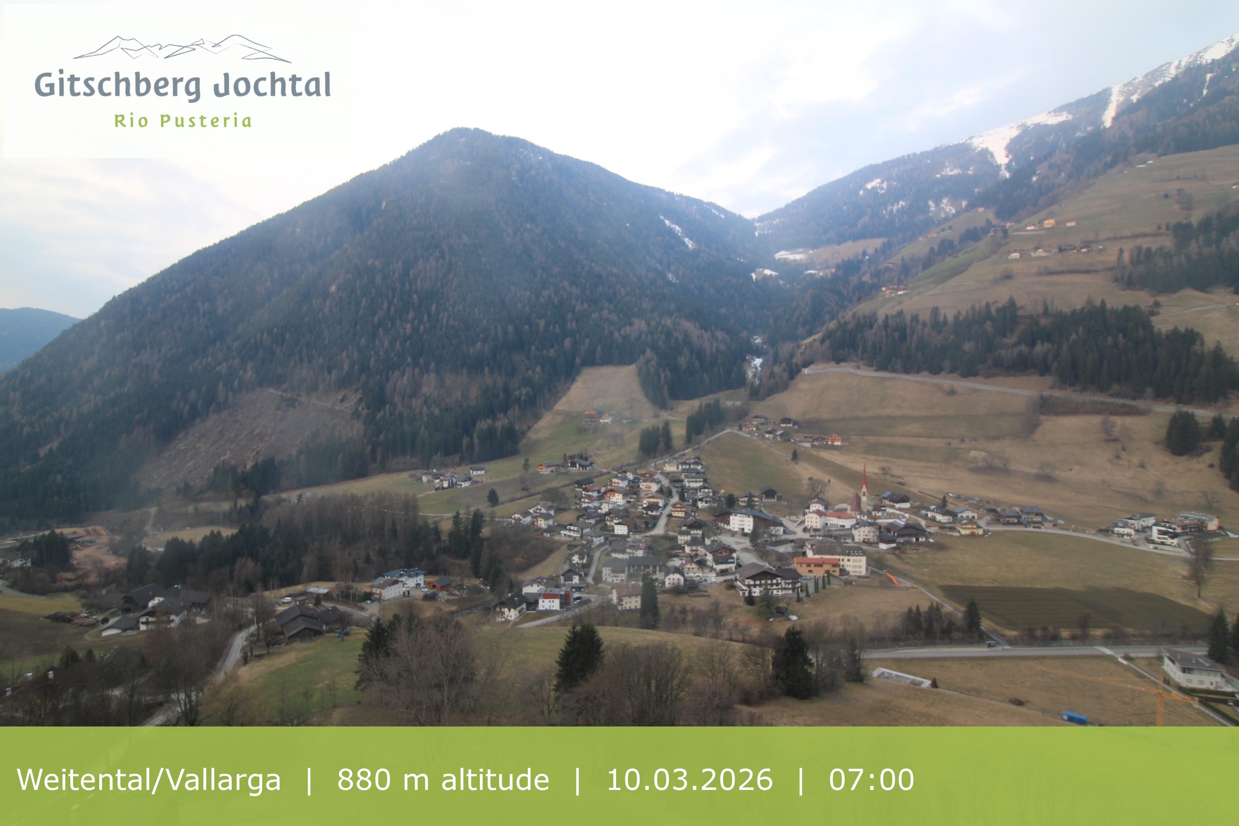 Archiv Foto Webcam Blick auf Weitental vom Gitschberg