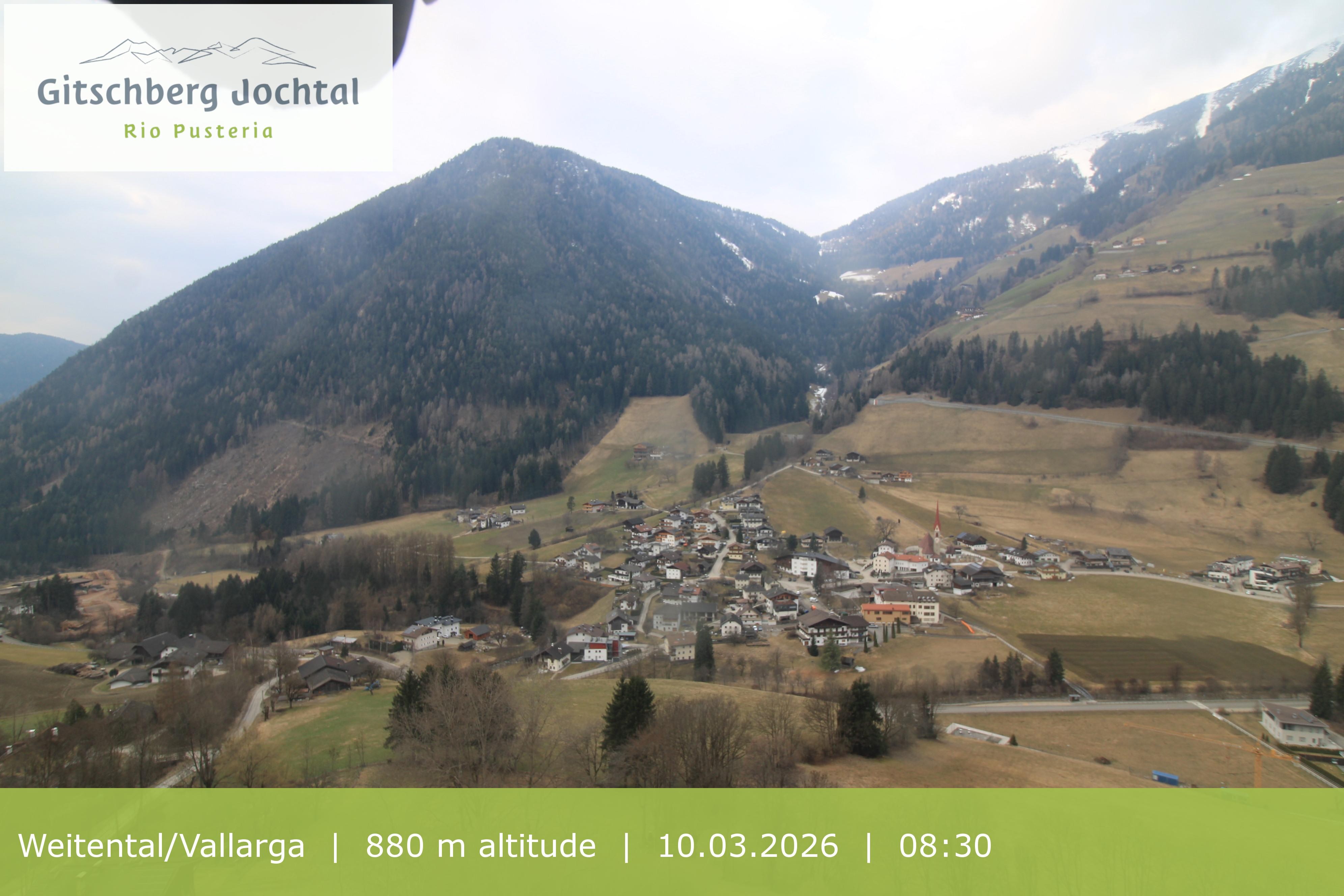Archiv Foto Webcam Blick auf Weitental vom Gitschberg