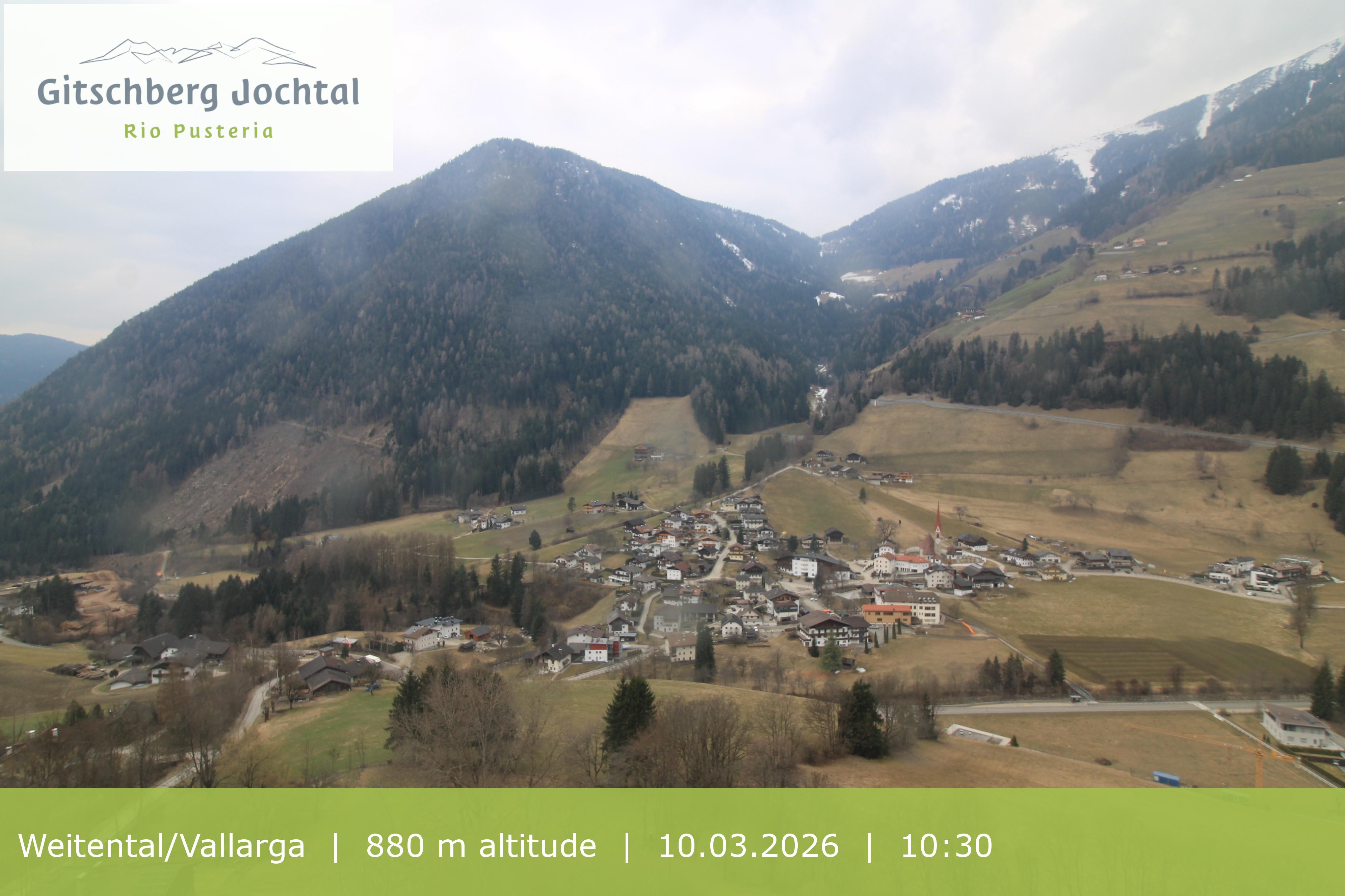 Archiv Foto Webcam Blick auf Weitental vom Gitschberg