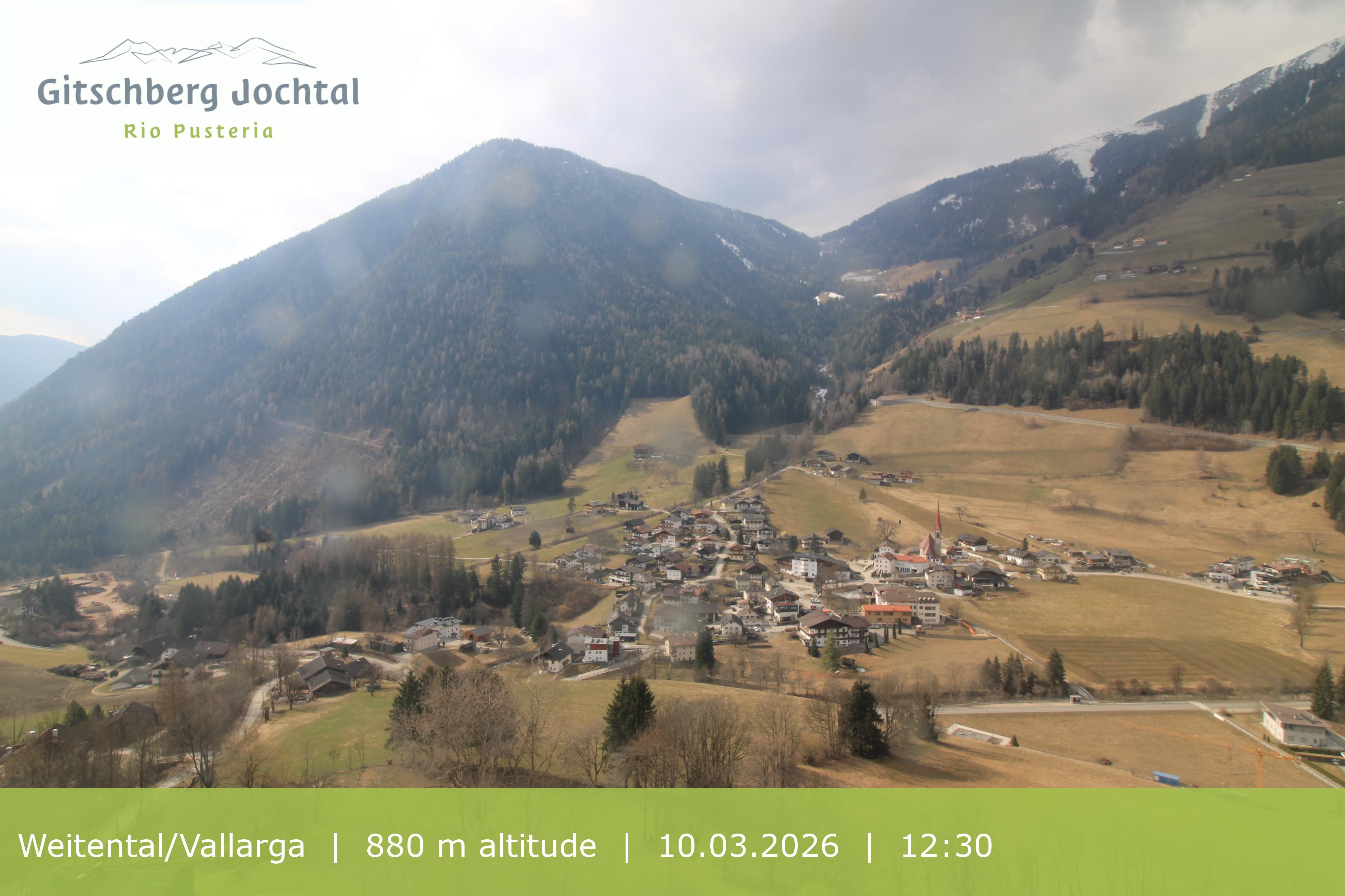 Archiv Foto Webcam Blick auf Weitental vom Gitschberg