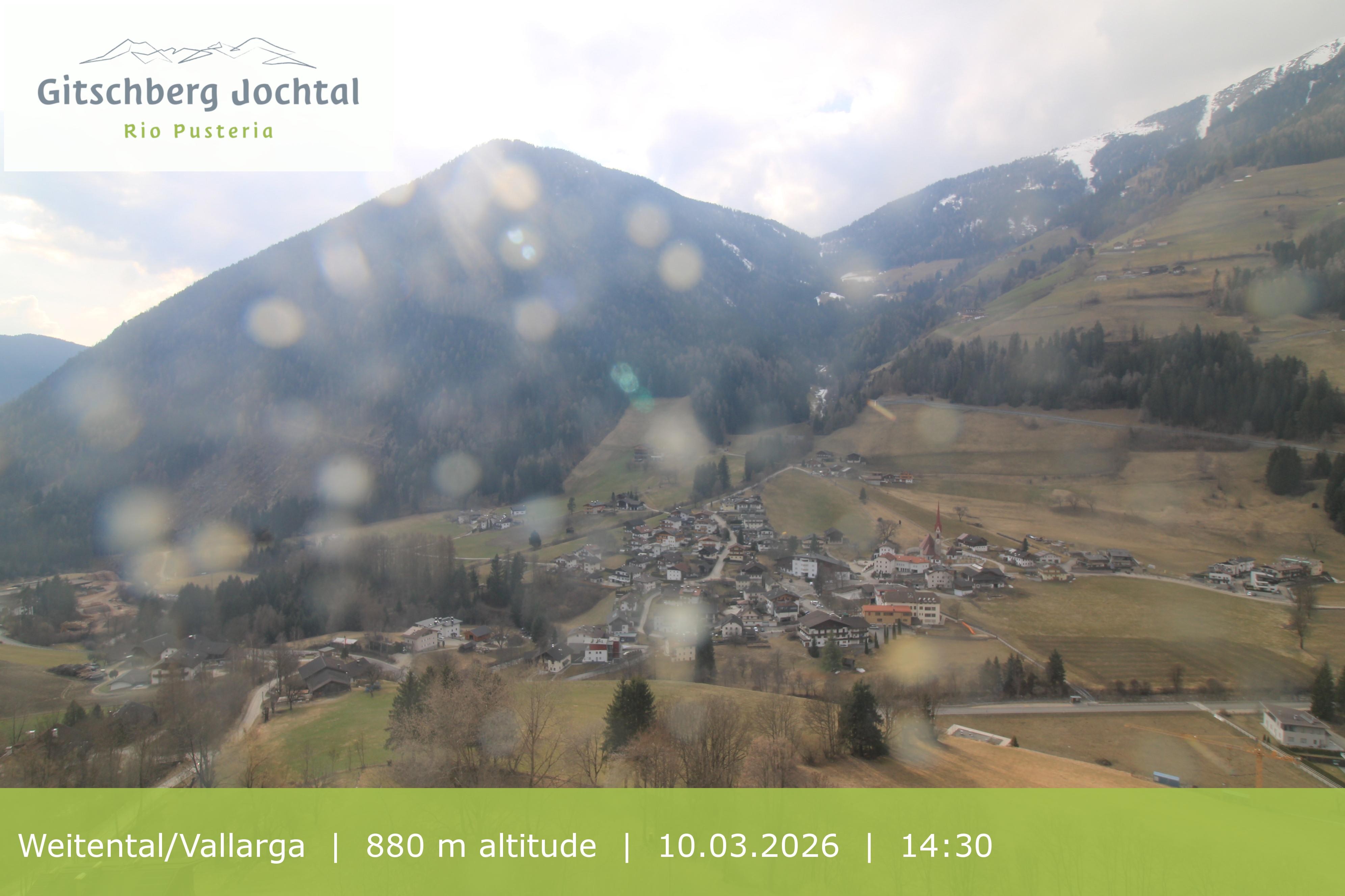 Archiv Foto Webcam Blick auf Weitental vom Gitschberg