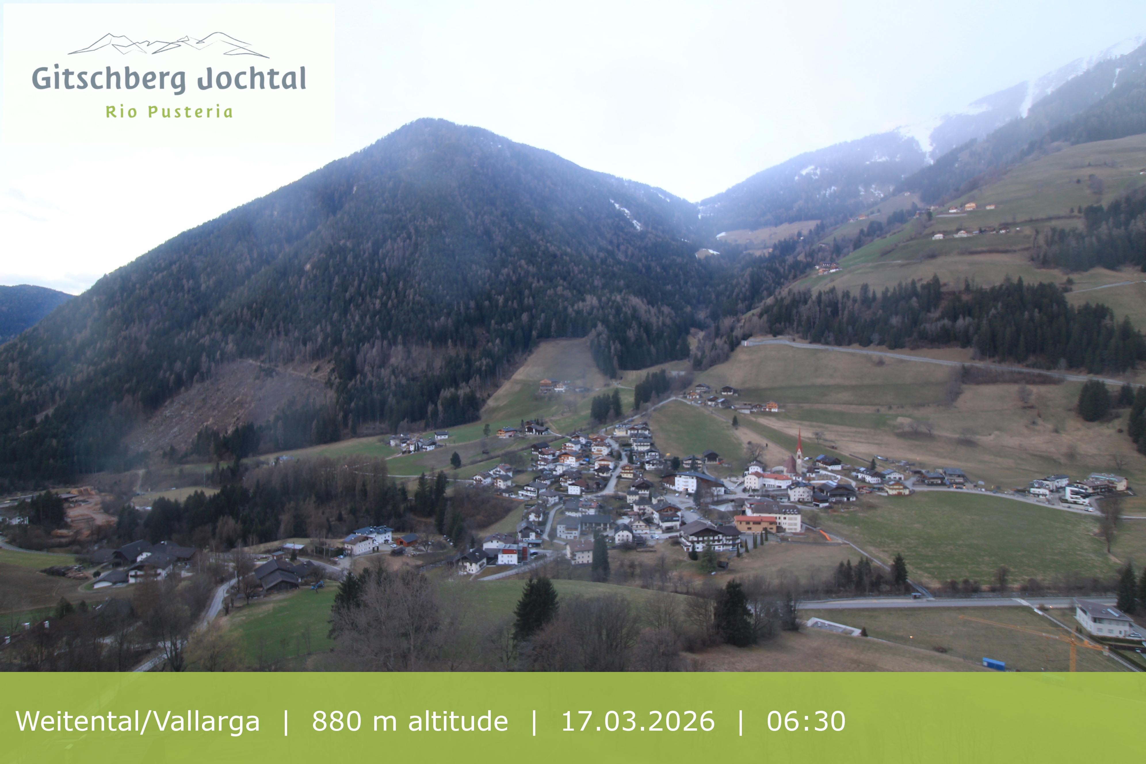 Archiv Foto Webcam Blick auf Weitental vom Gitschberg