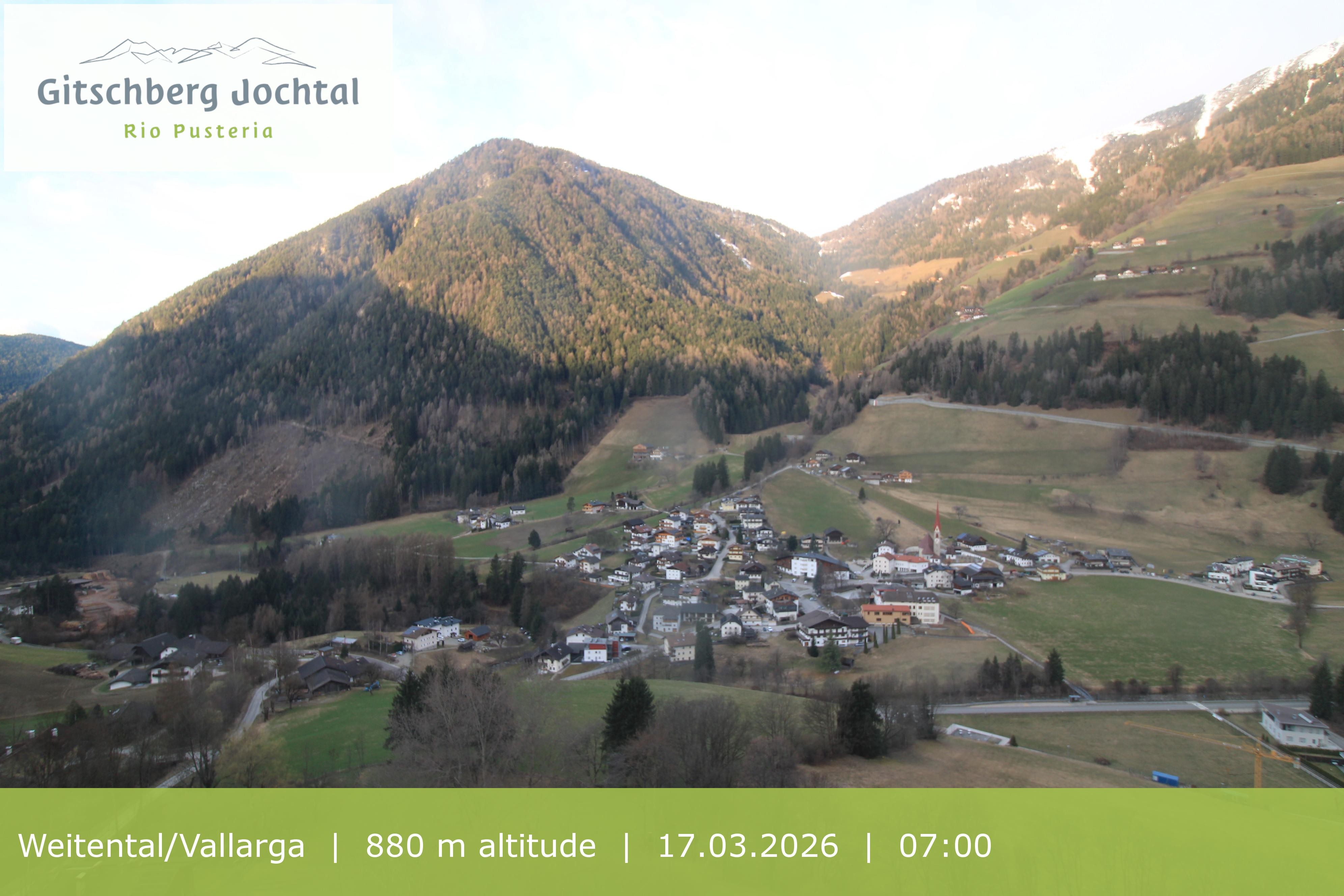Archiv Foto Webcam Blick auf Weitental vom Gitschberg