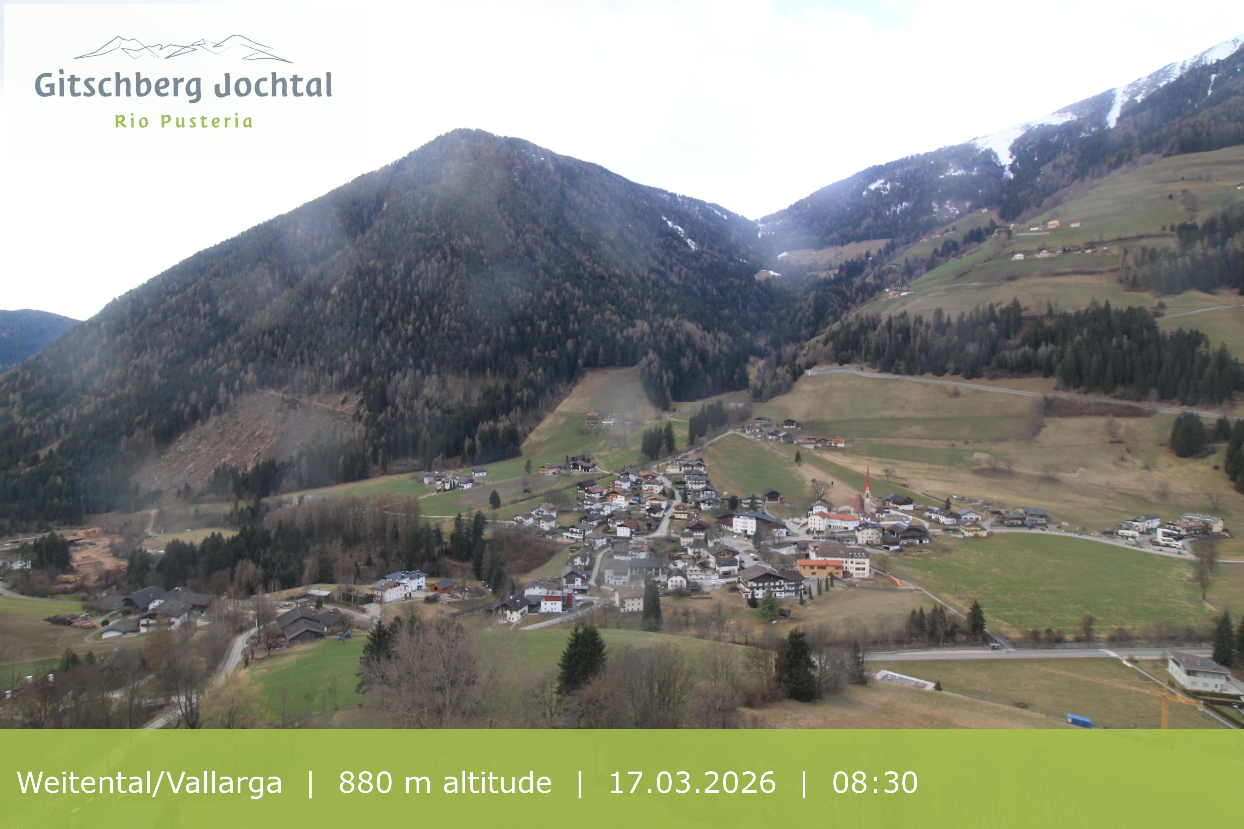 Archiv Foto Webcam Blick auf Weitental vom Gitschberg