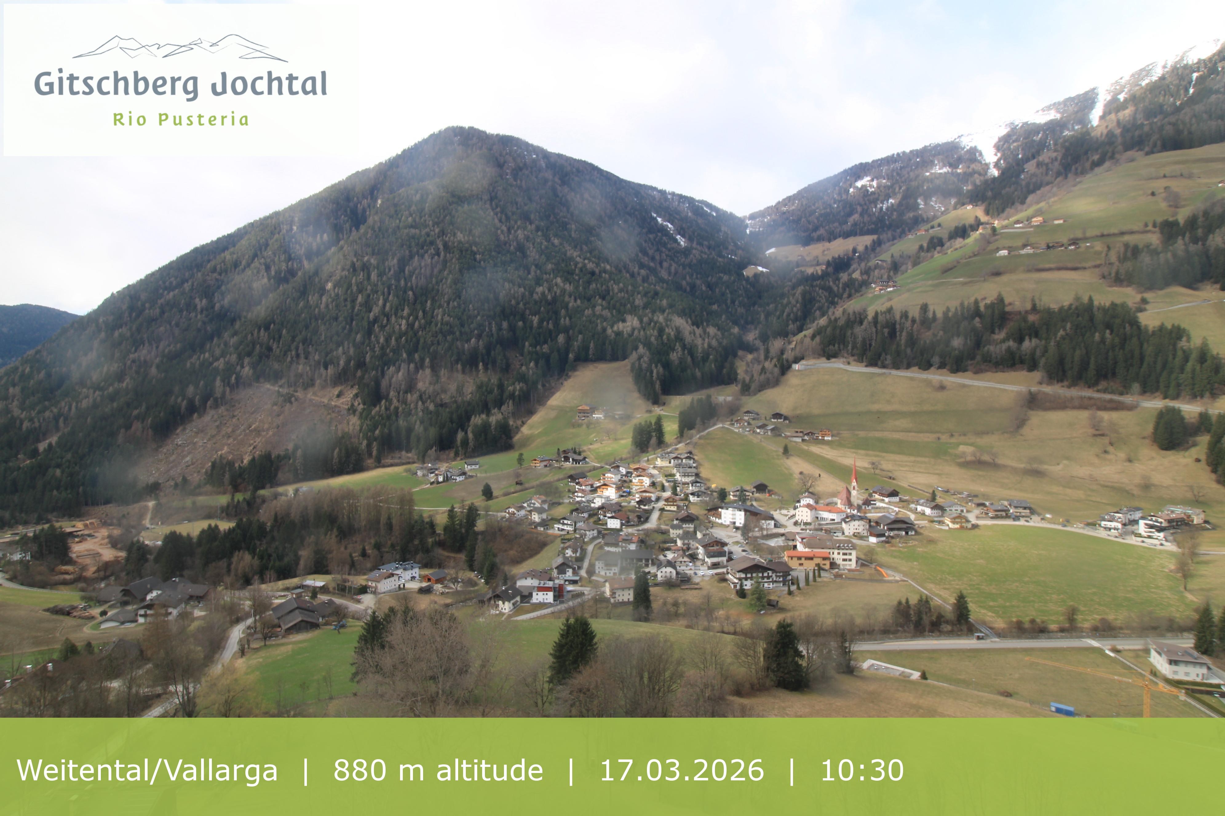 Archiv Foto Webcam Blick auf Weitental vom Gitschberg