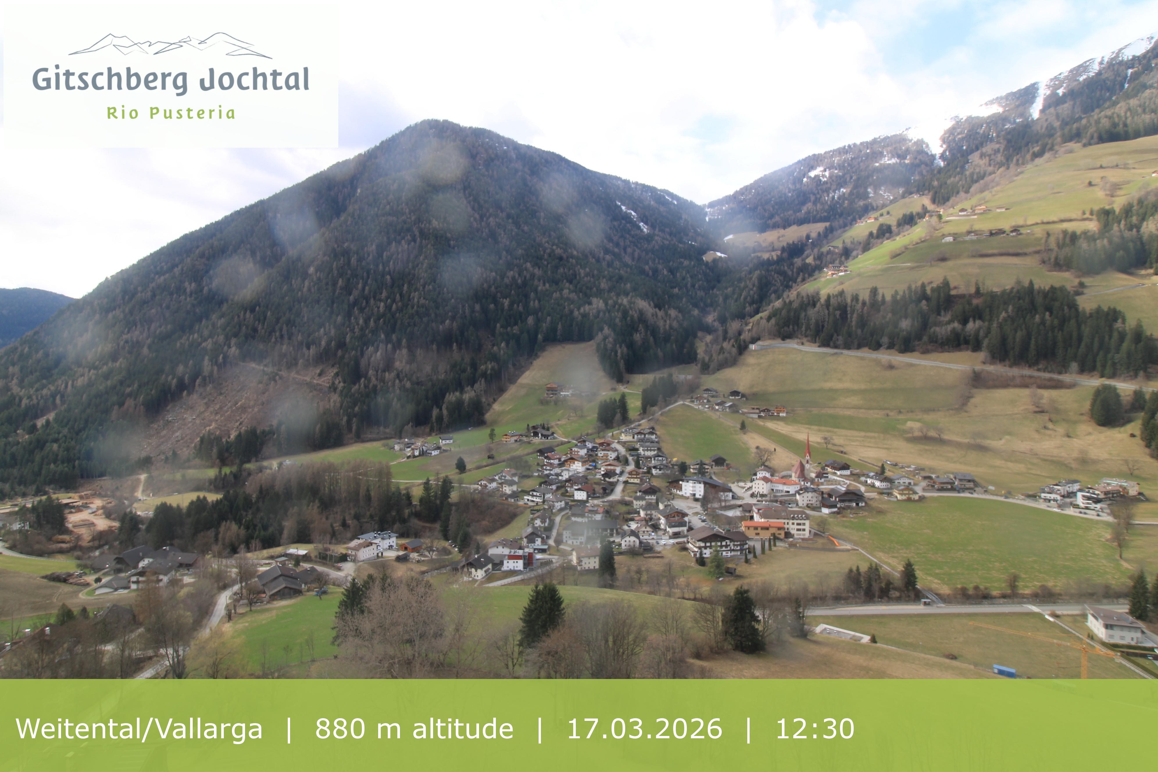 Archiv Foto Webcam Blick auf Weitental vom Gitschberg