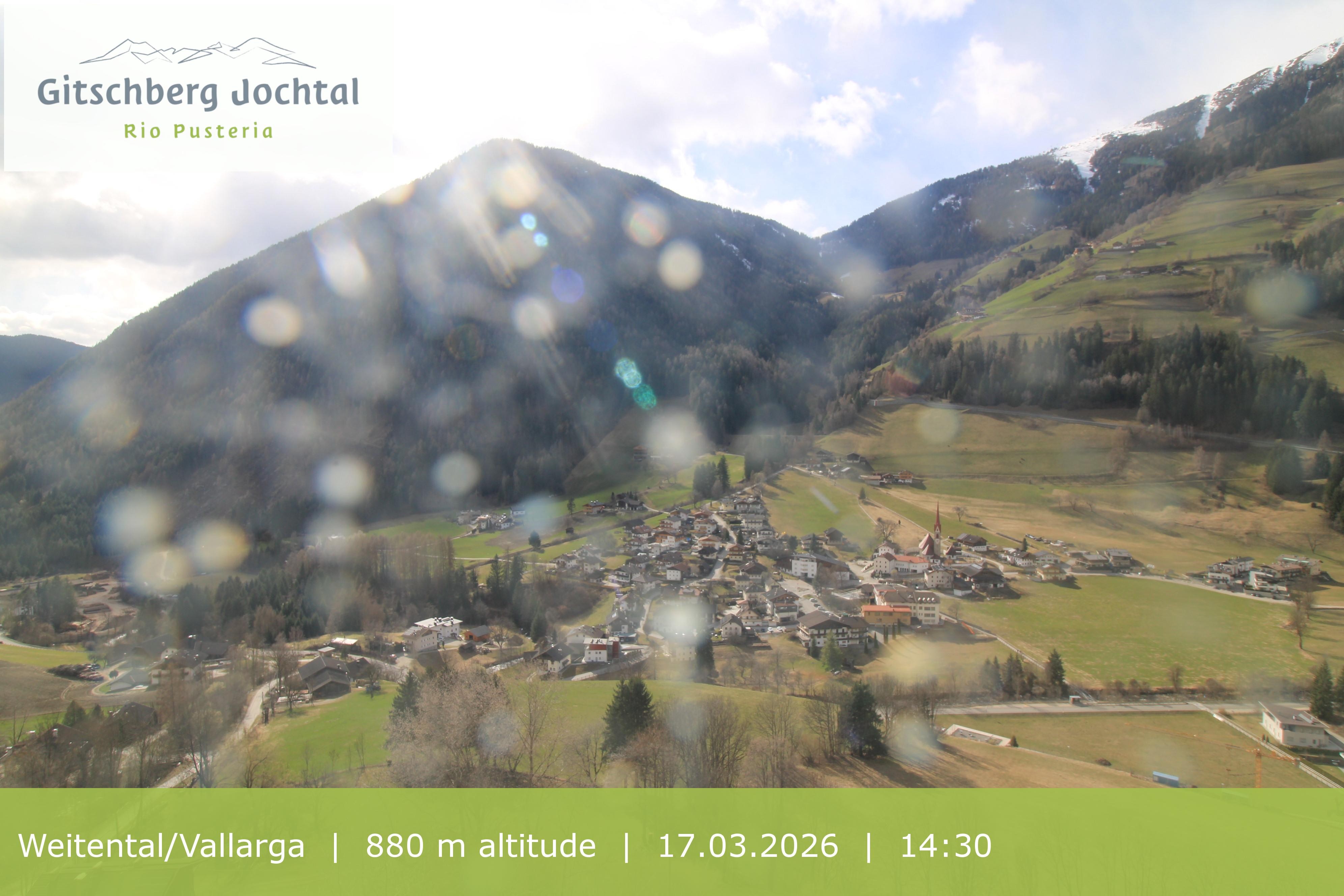 Archiv Foto Webcam Blick auf Weitental vom Gitschberg