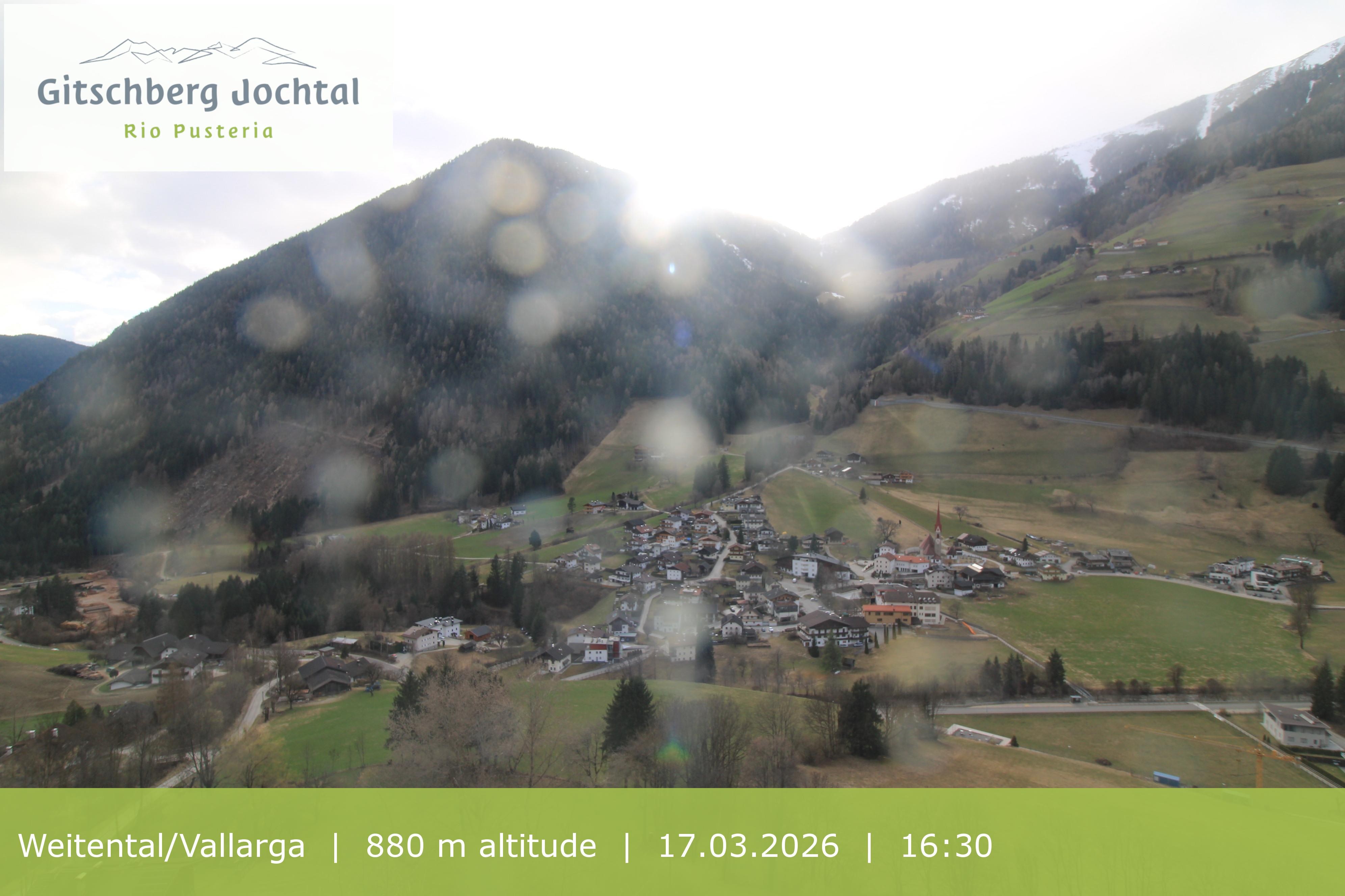 Archiv Foto Webcam Blick auf Weitental vom Gitschberg