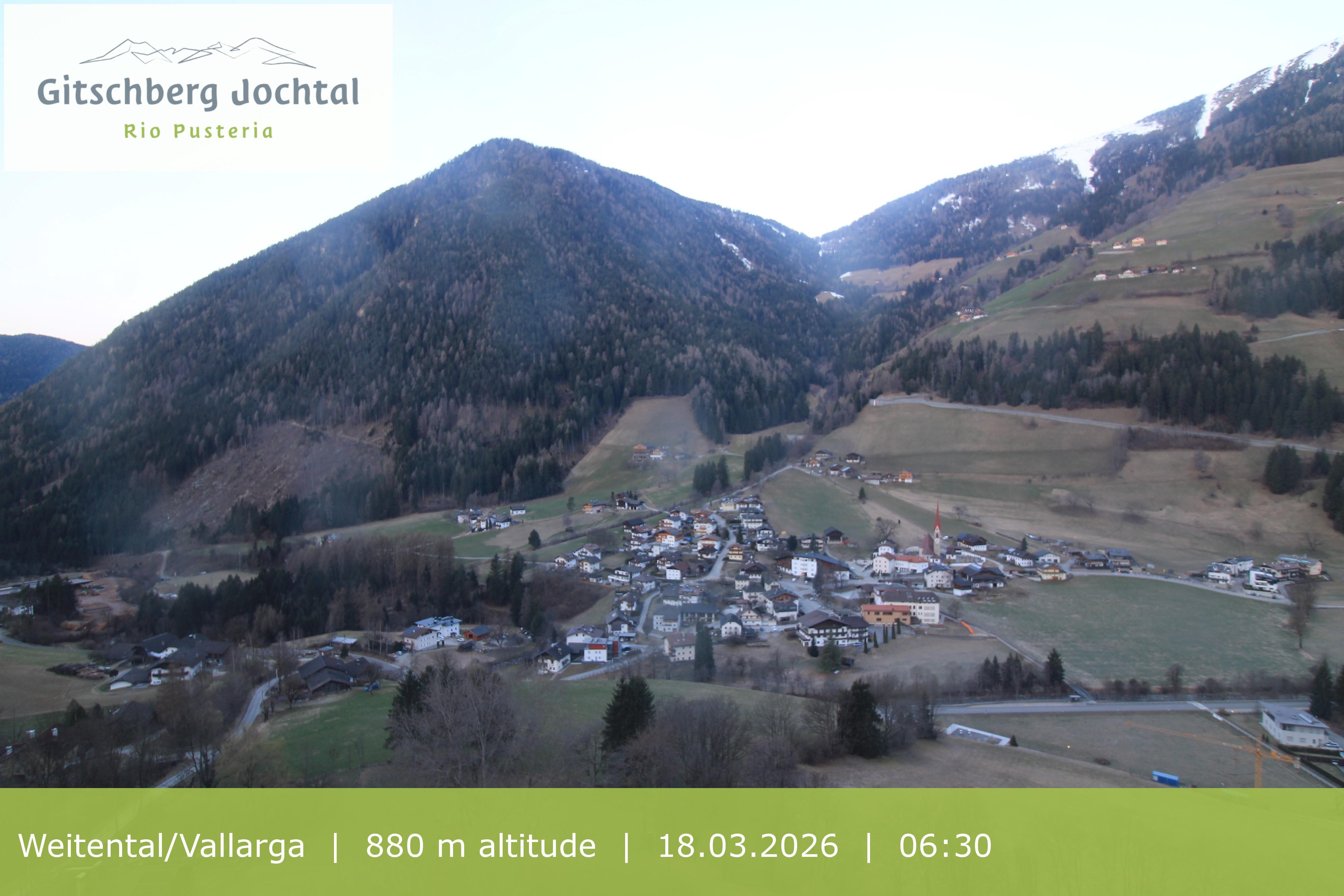 Archiv Foto Webcam Blick auf Weitental vom Gitschberg
