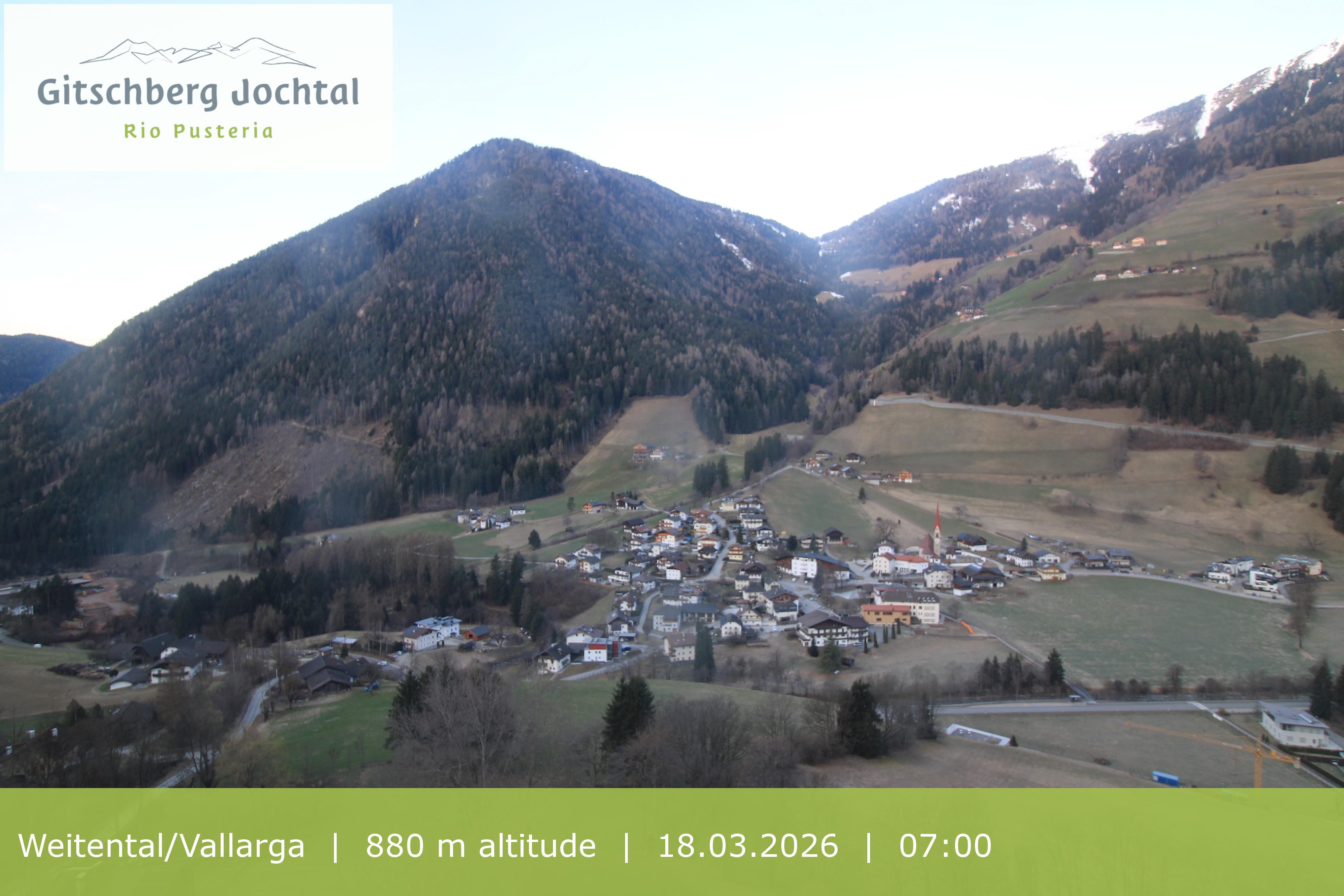Archiv Foto Webcam Blick auf Weitental vom Gitschberg