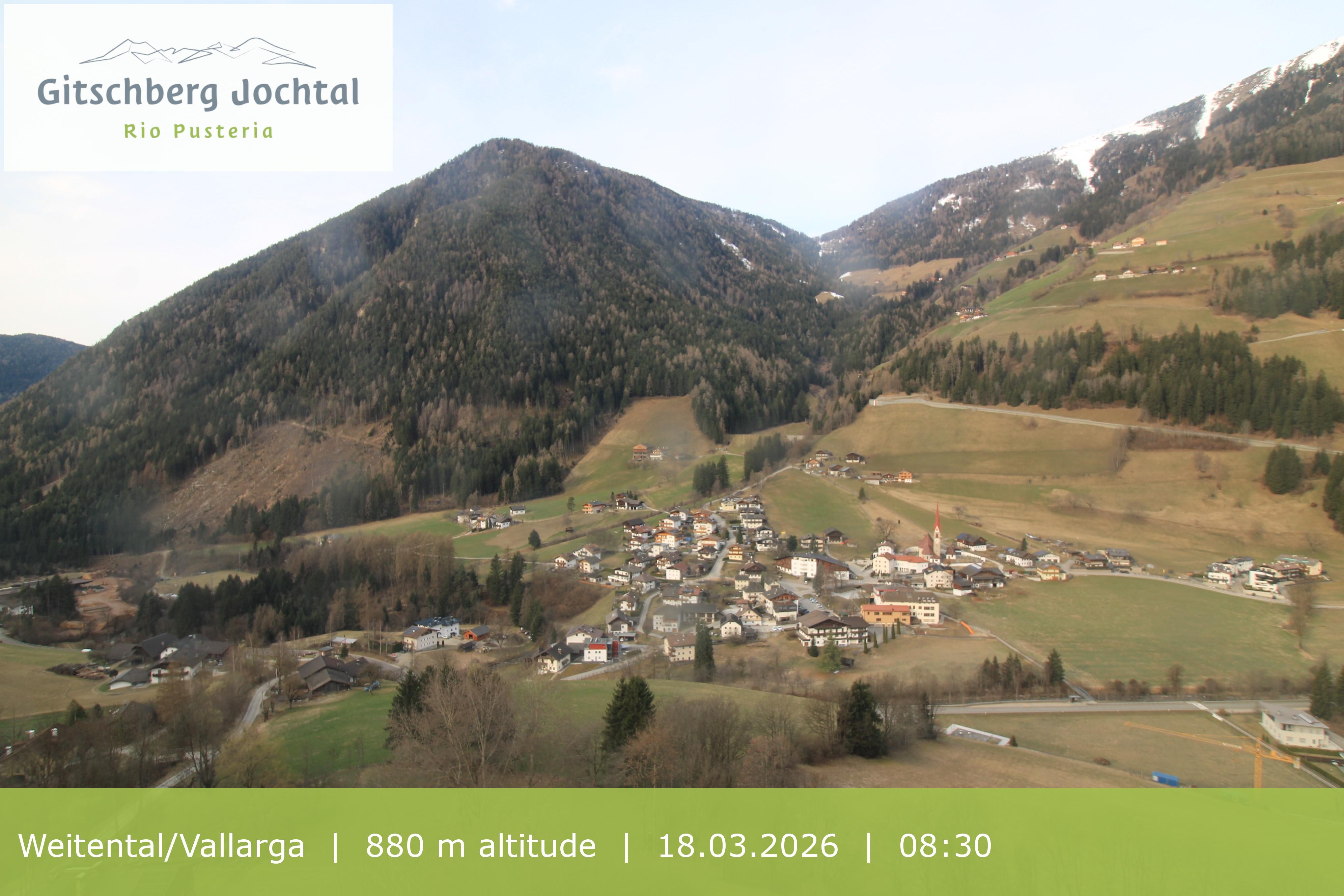 Archiv Foto Webcam Blick auf Weitental vom Gitschberg