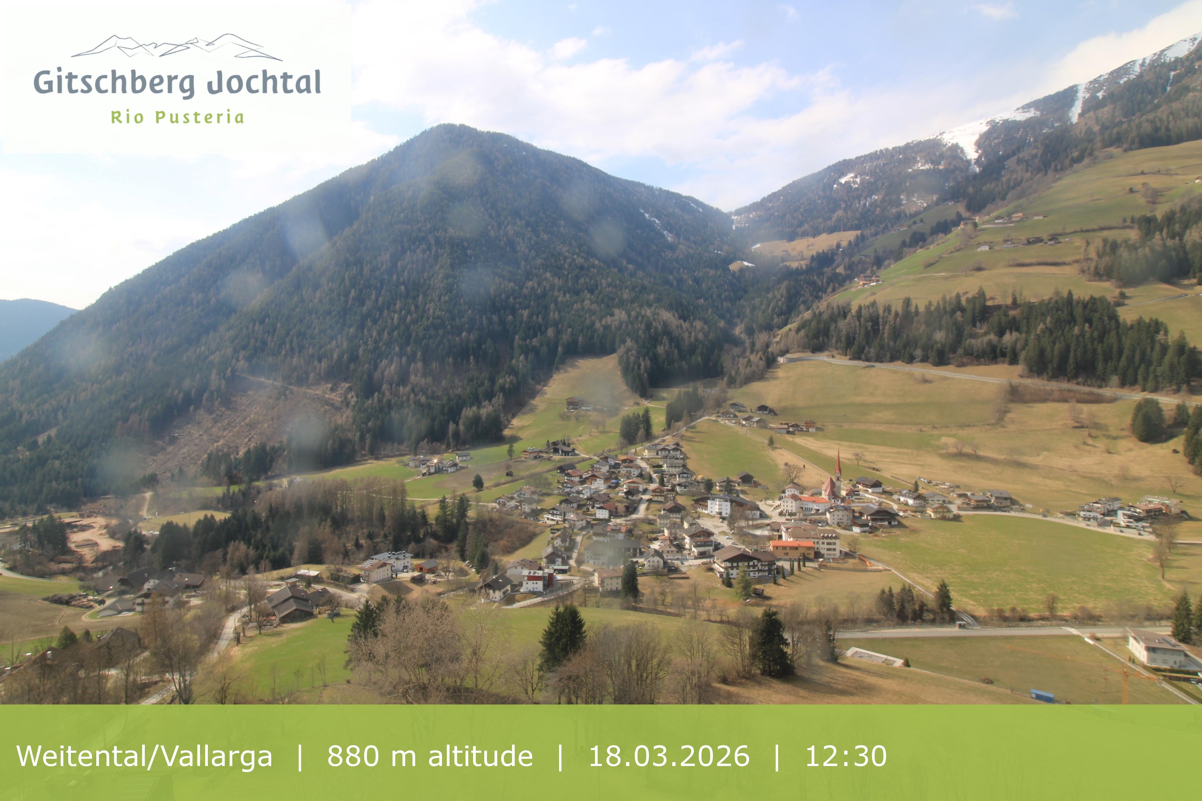 Archiv Foto Webcam Blick auf Weitental vom Gitschberg