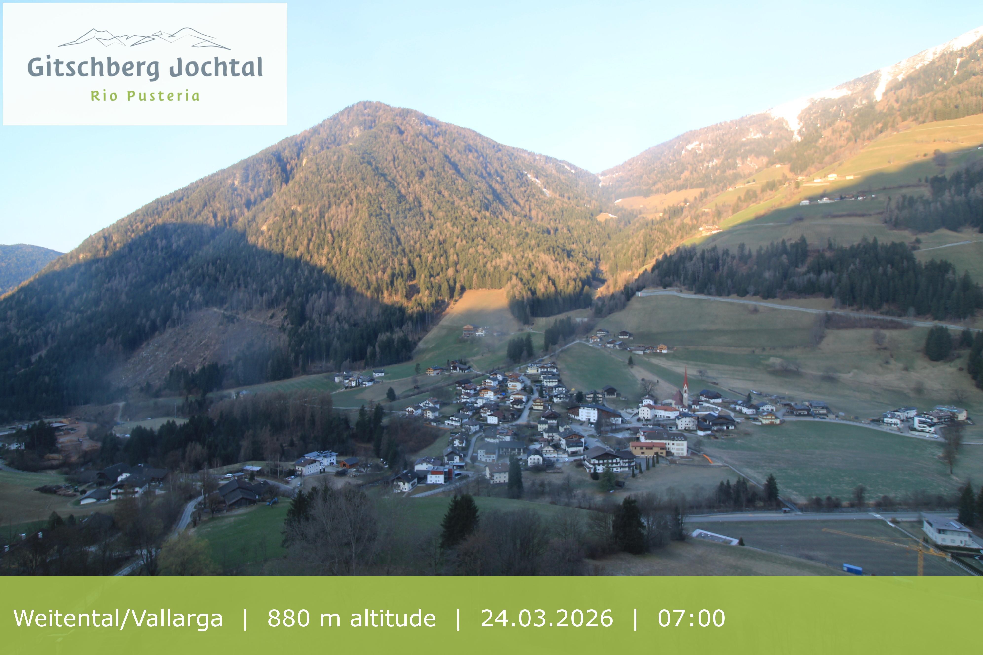 Archiv Foto Webcam Blick auf Weitental vom Gitschberg