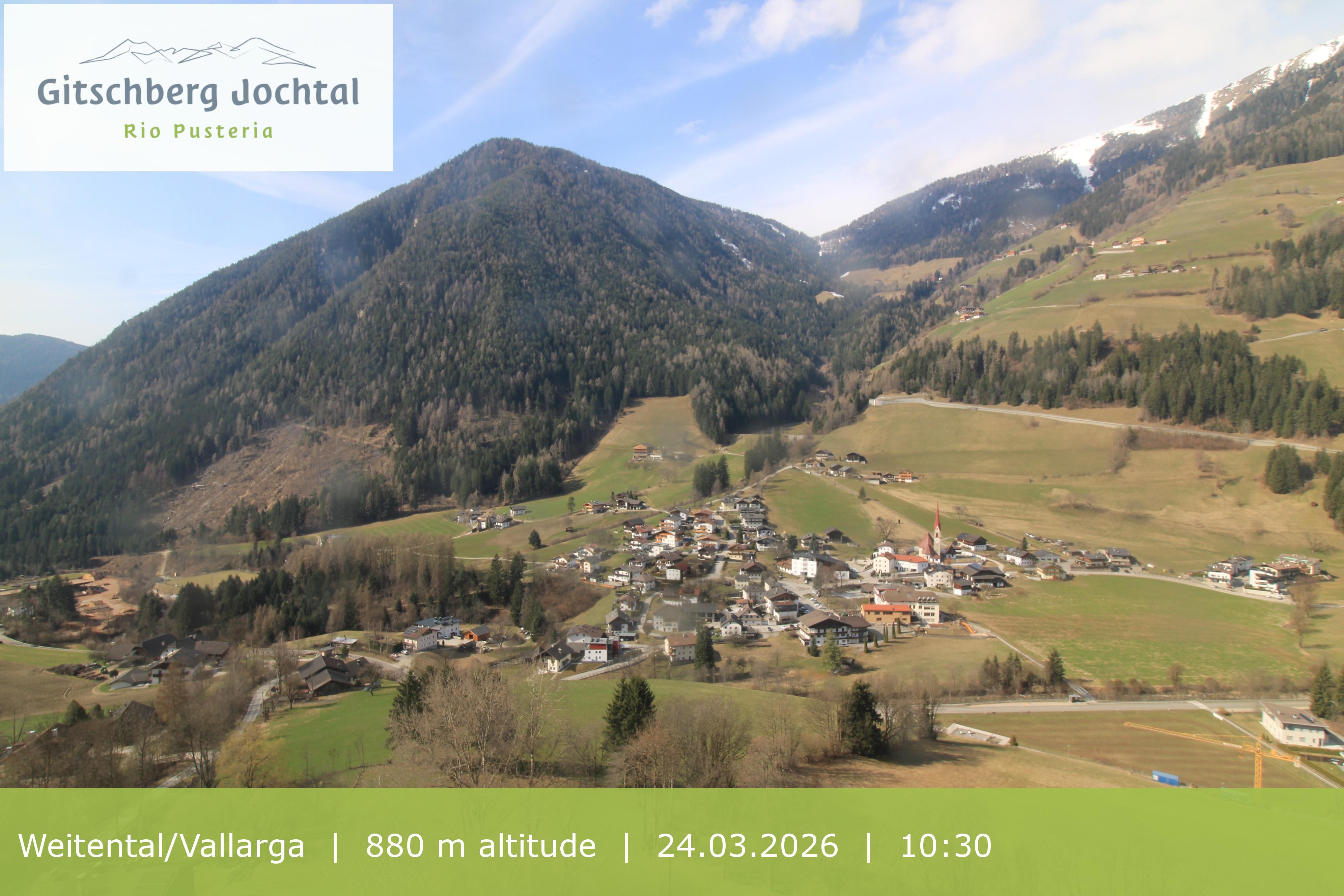 Archiv Foto Webcam Blick auf Weitental vom Gitschberg