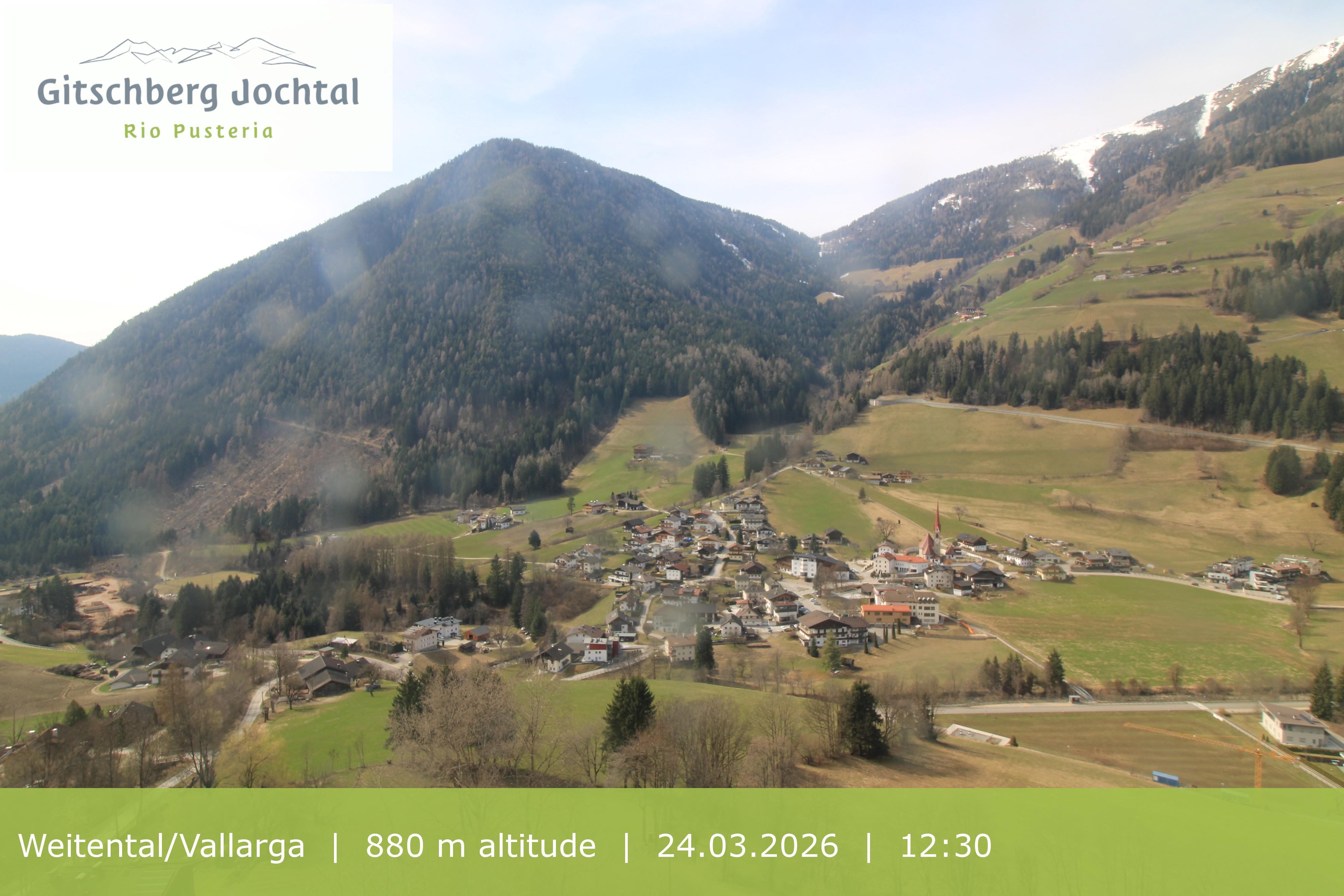 Archiv Foto Webcam Blick auf Weitental vom Gitschberg