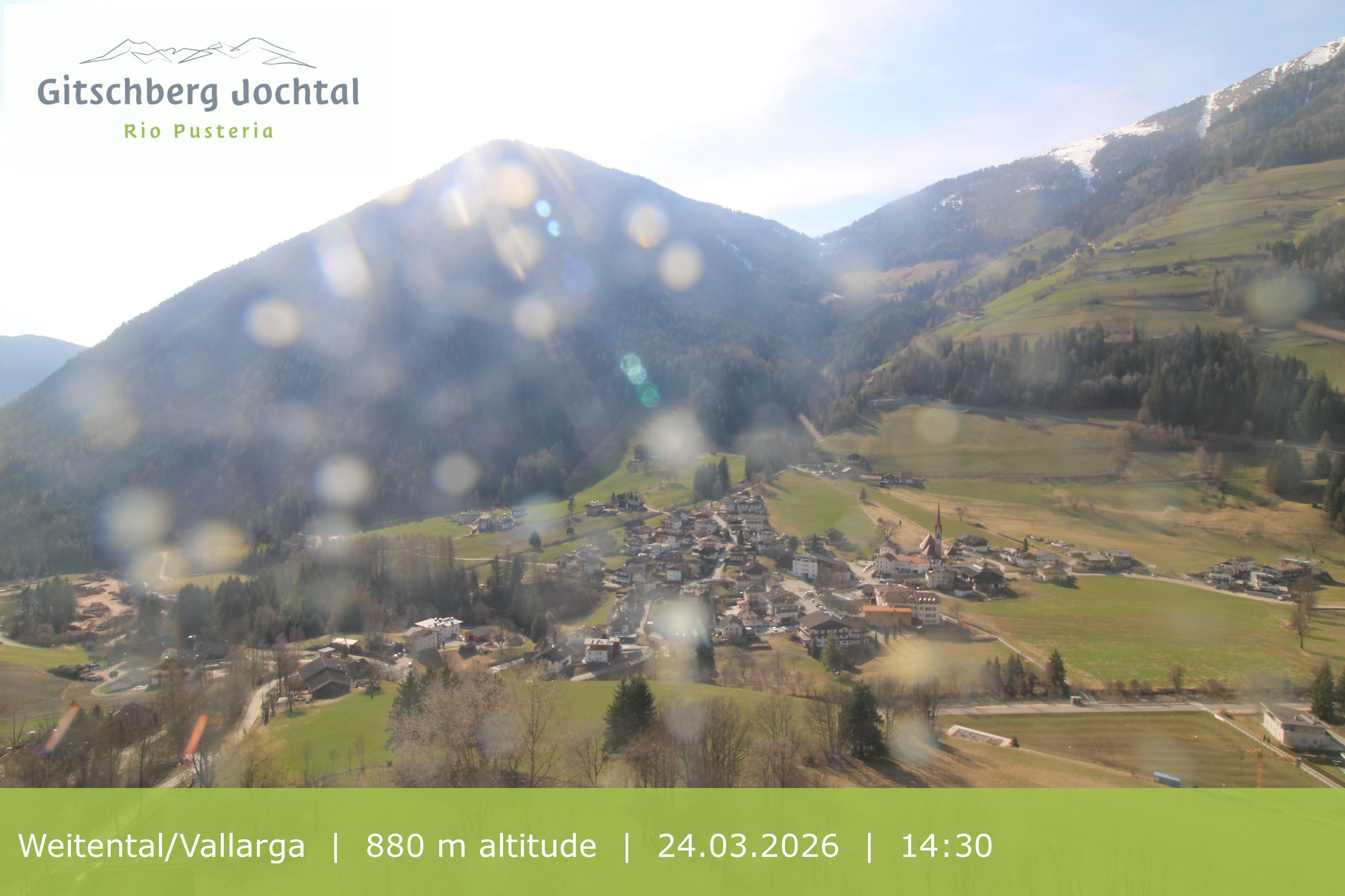 Archiv Foto Webcam Blick auf Weitental vom Gitschberg