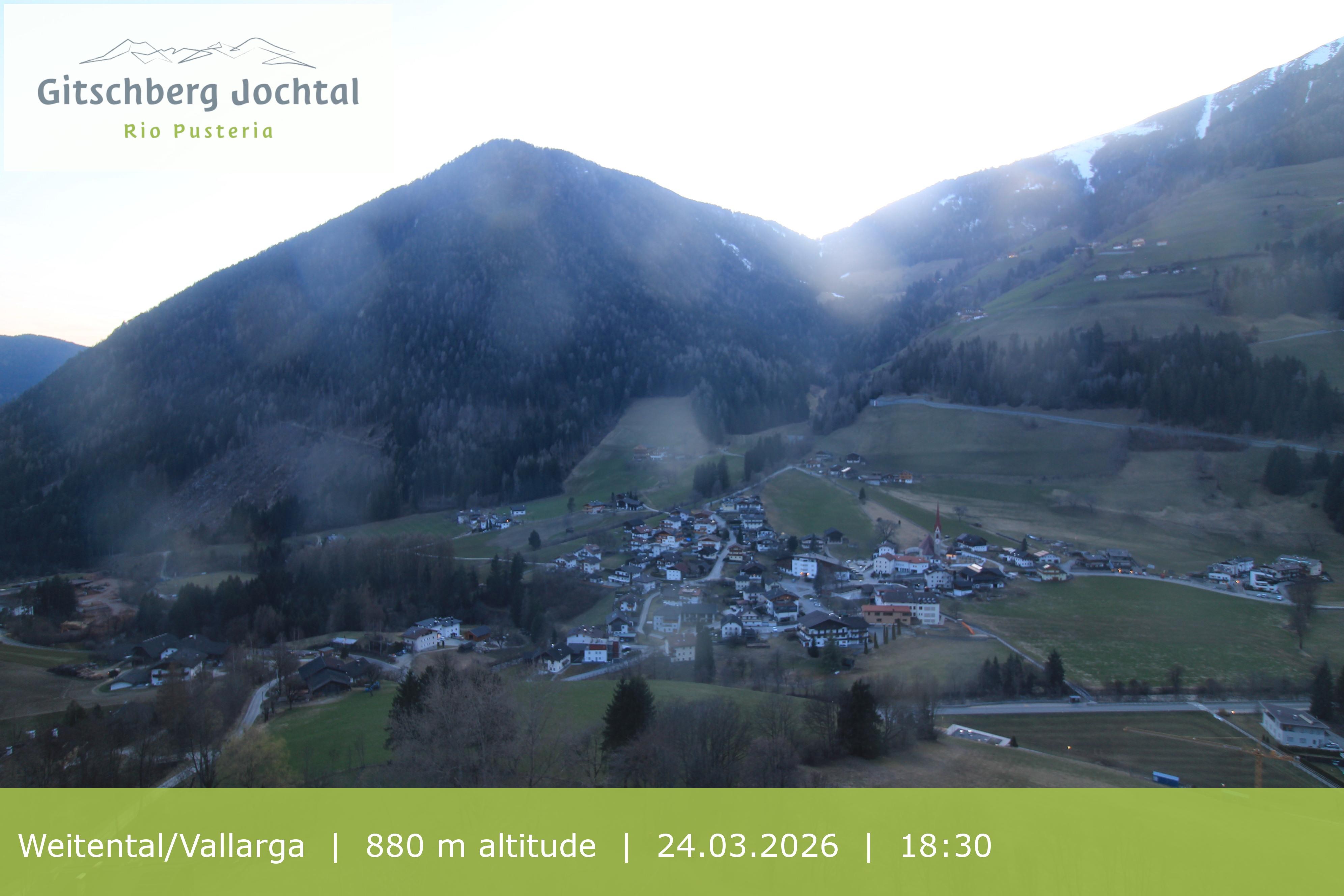 Archiv Foto Webcam Blick auf Weitental vom Gitschberg