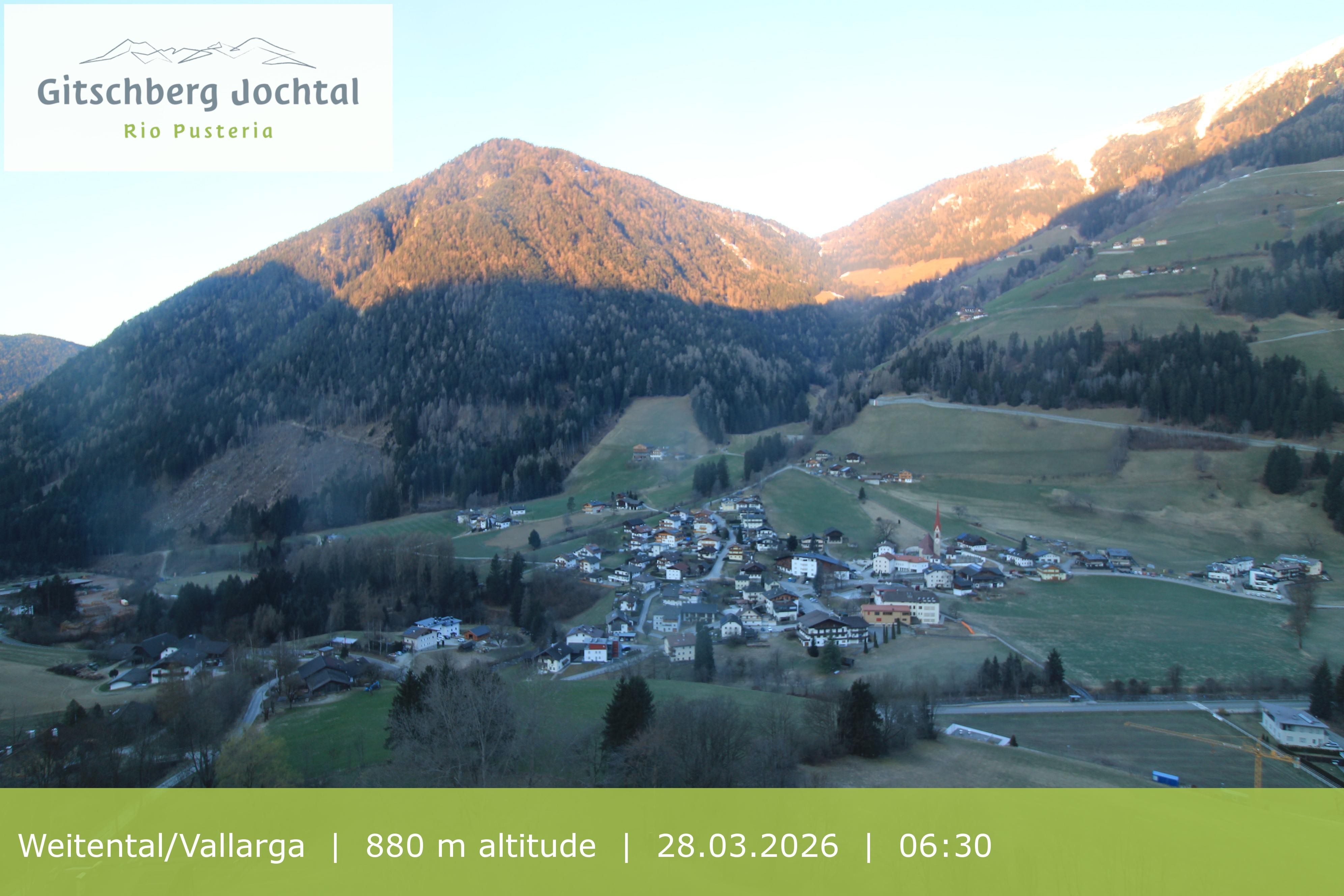 Archiv Foto Webcam Blick auf Weitental vom Gitschberg