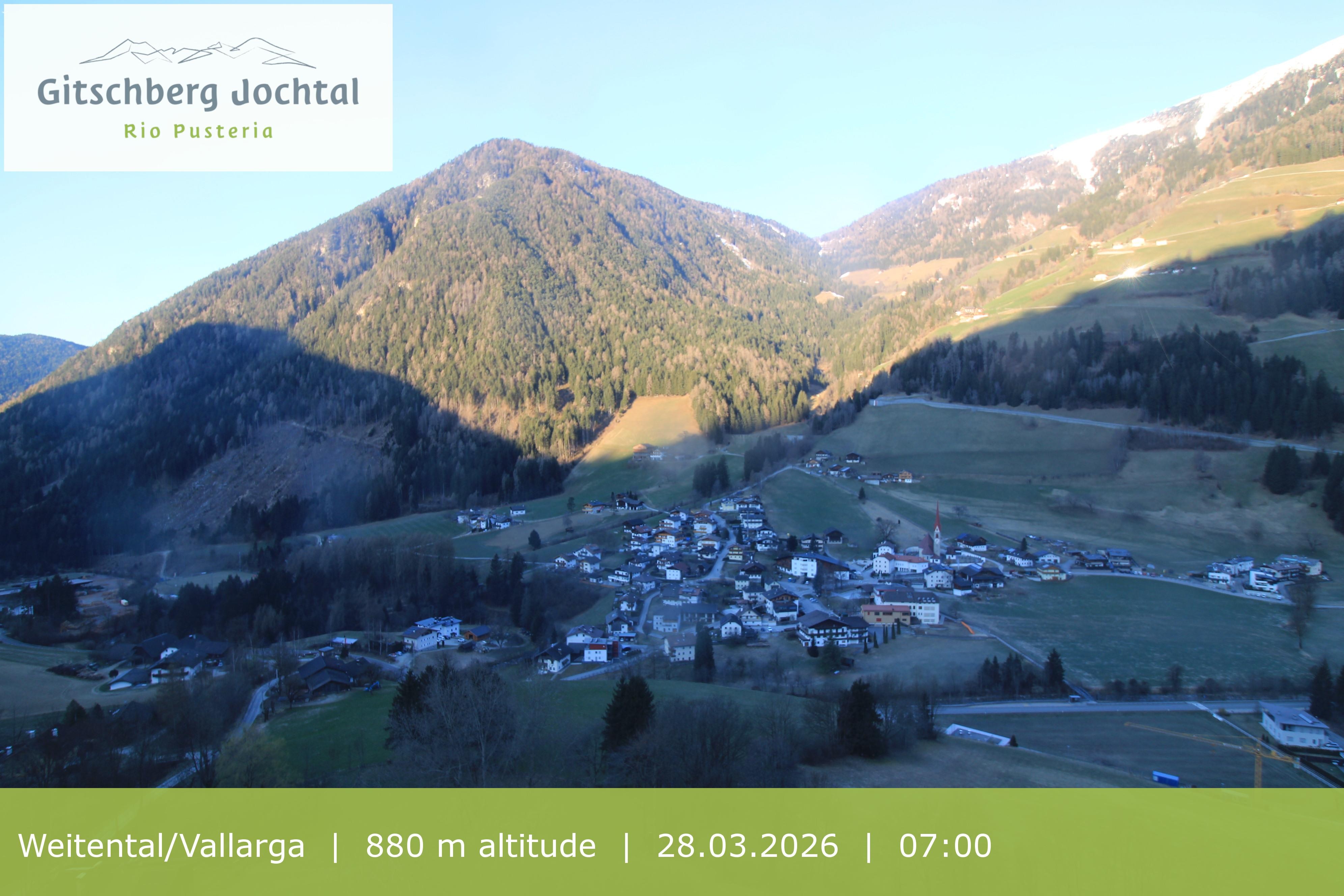 Archiv Foto Webcam Blick auf Weitental vom Gitschberg