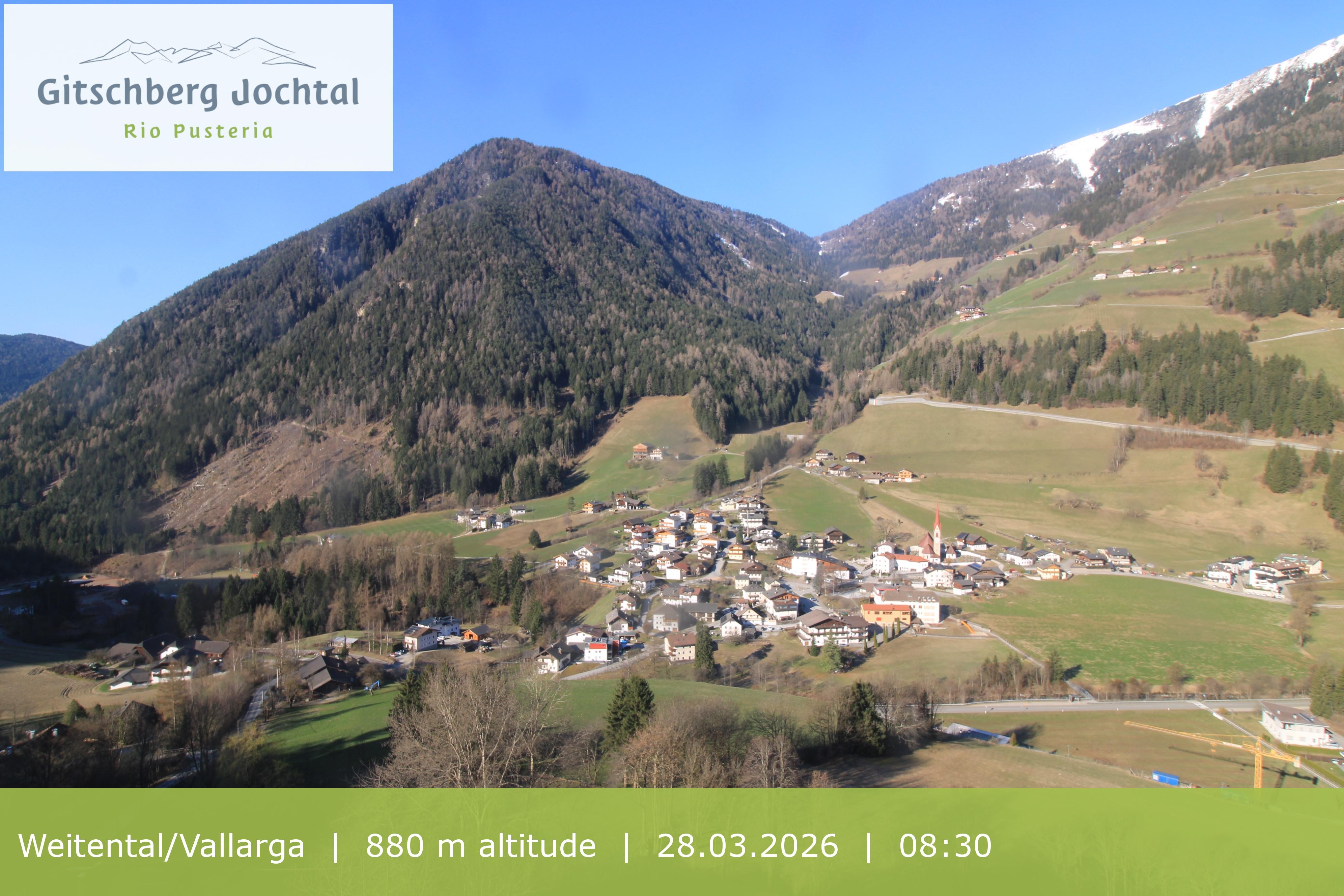 Archiv Foto Webcam Blick auf Weitental vom Gitschberg