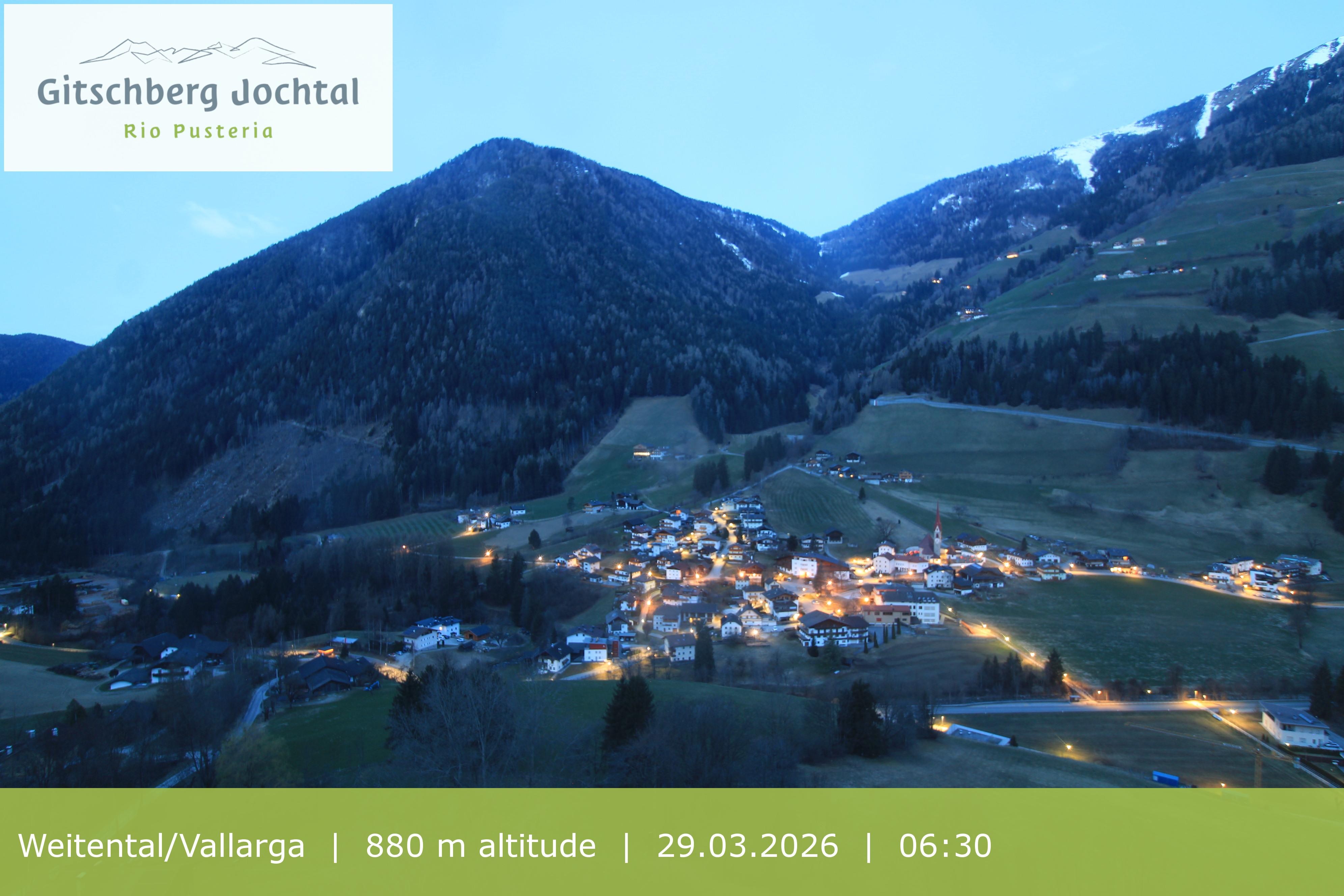 Archiv Foto Webcam Blick auf Weitental vom Gitschberg