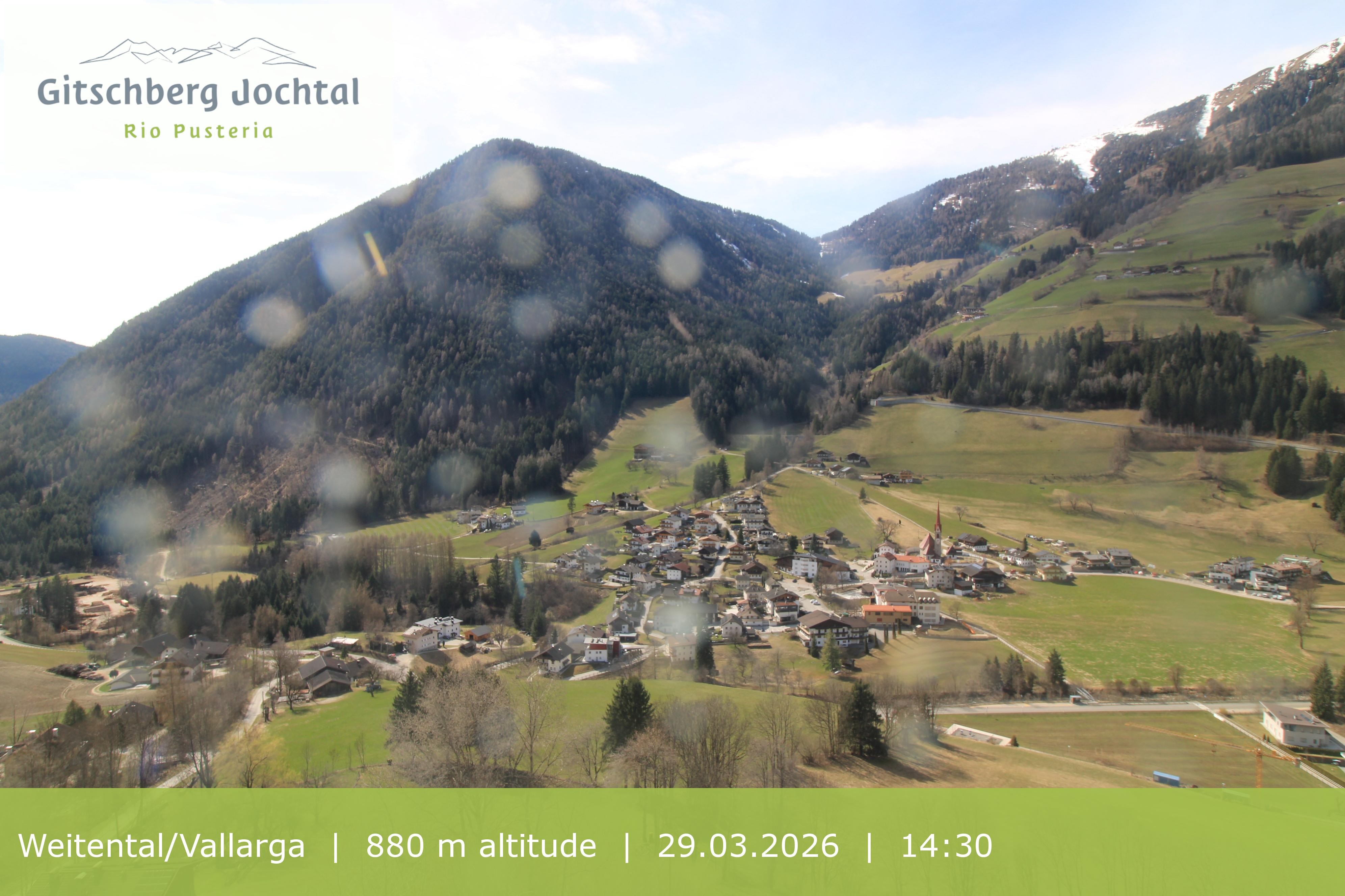 Archiv Foto Webcam Blick auf Weitental vom Gitschberg