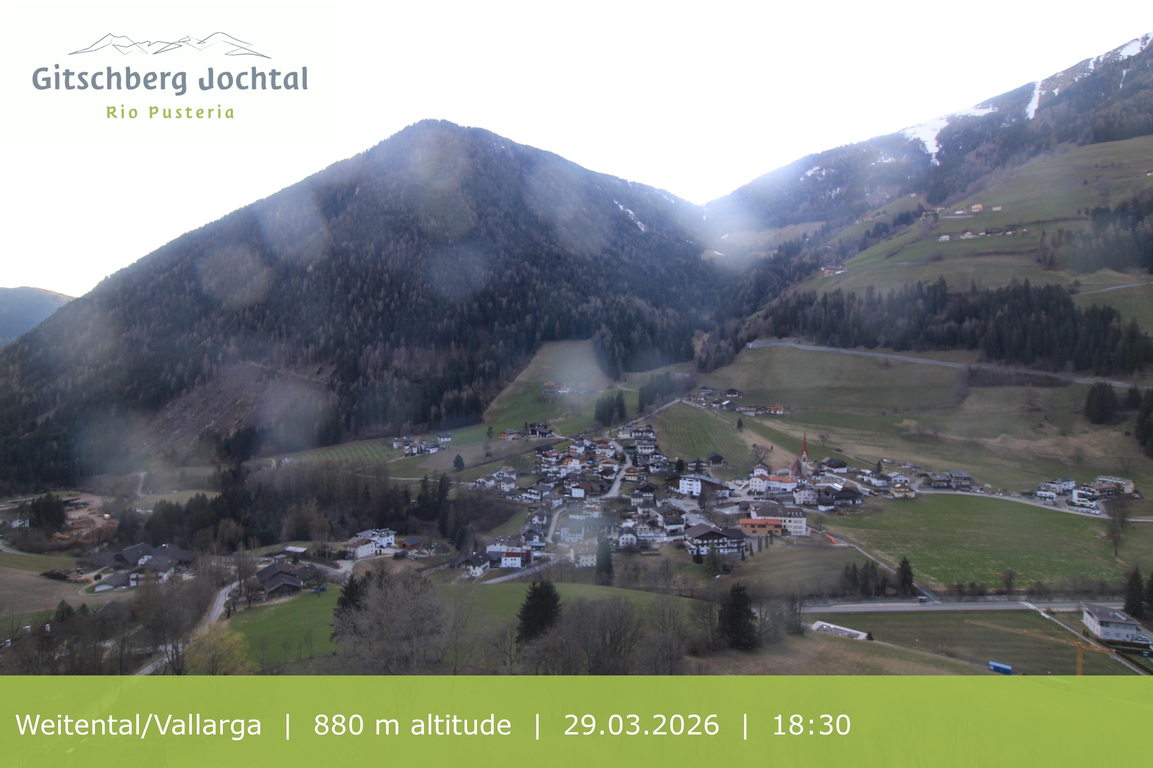 Archiv Foto Webcam Blick auf Weitental vom Gitschberg