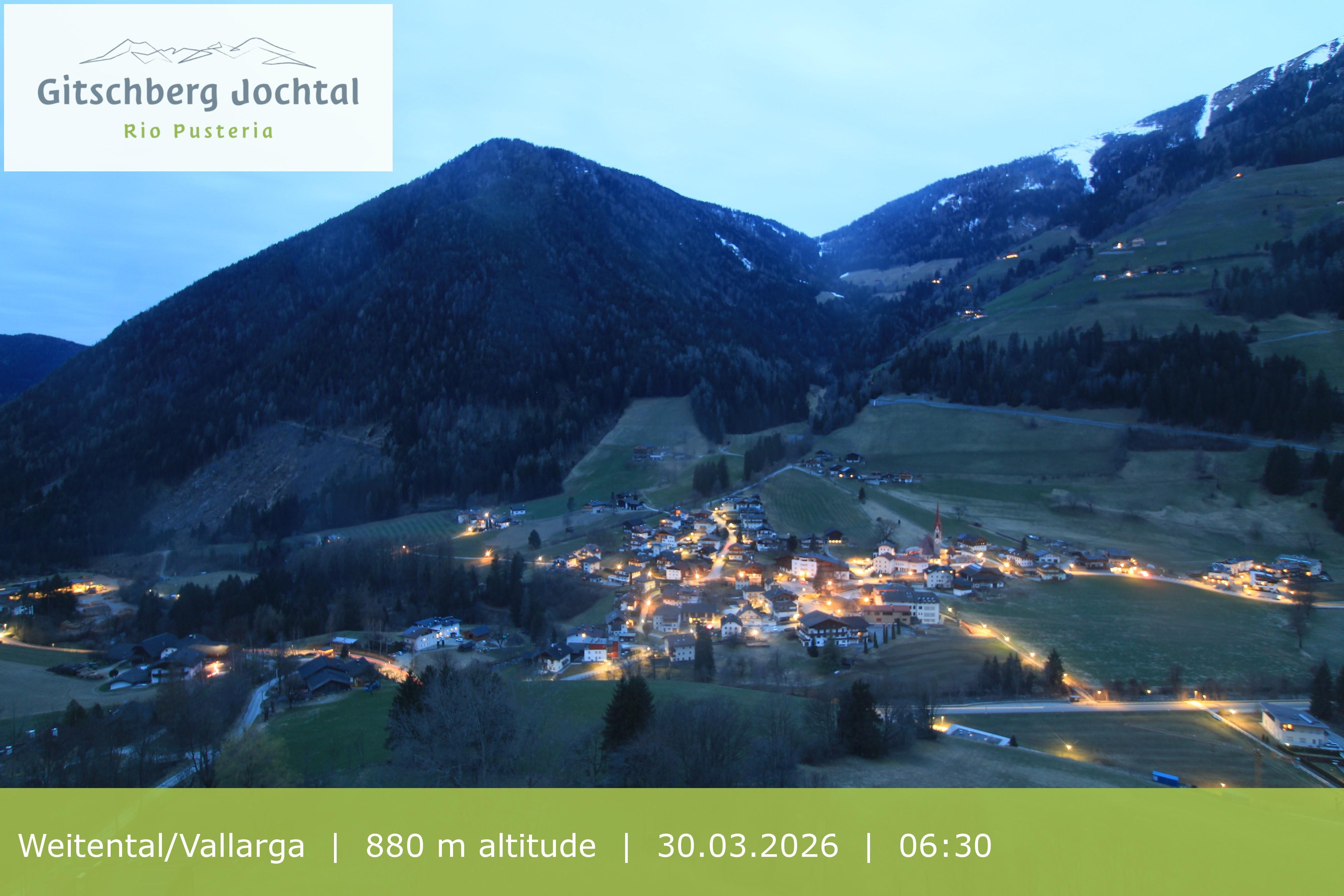 Archiv Foto Webcam Blick auf Weitental vom Gitschberg