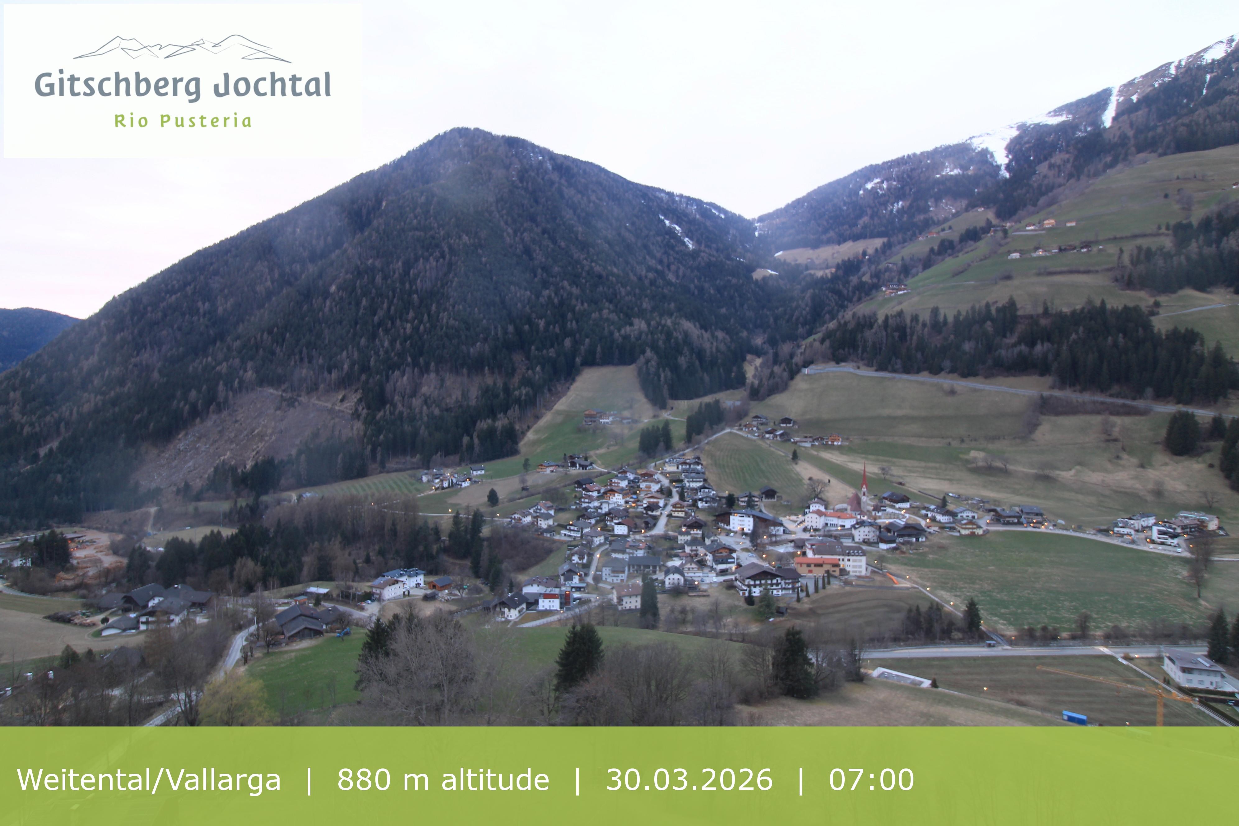 Archiv Foto Webcam Blick auf Weitental vom Gitschberg