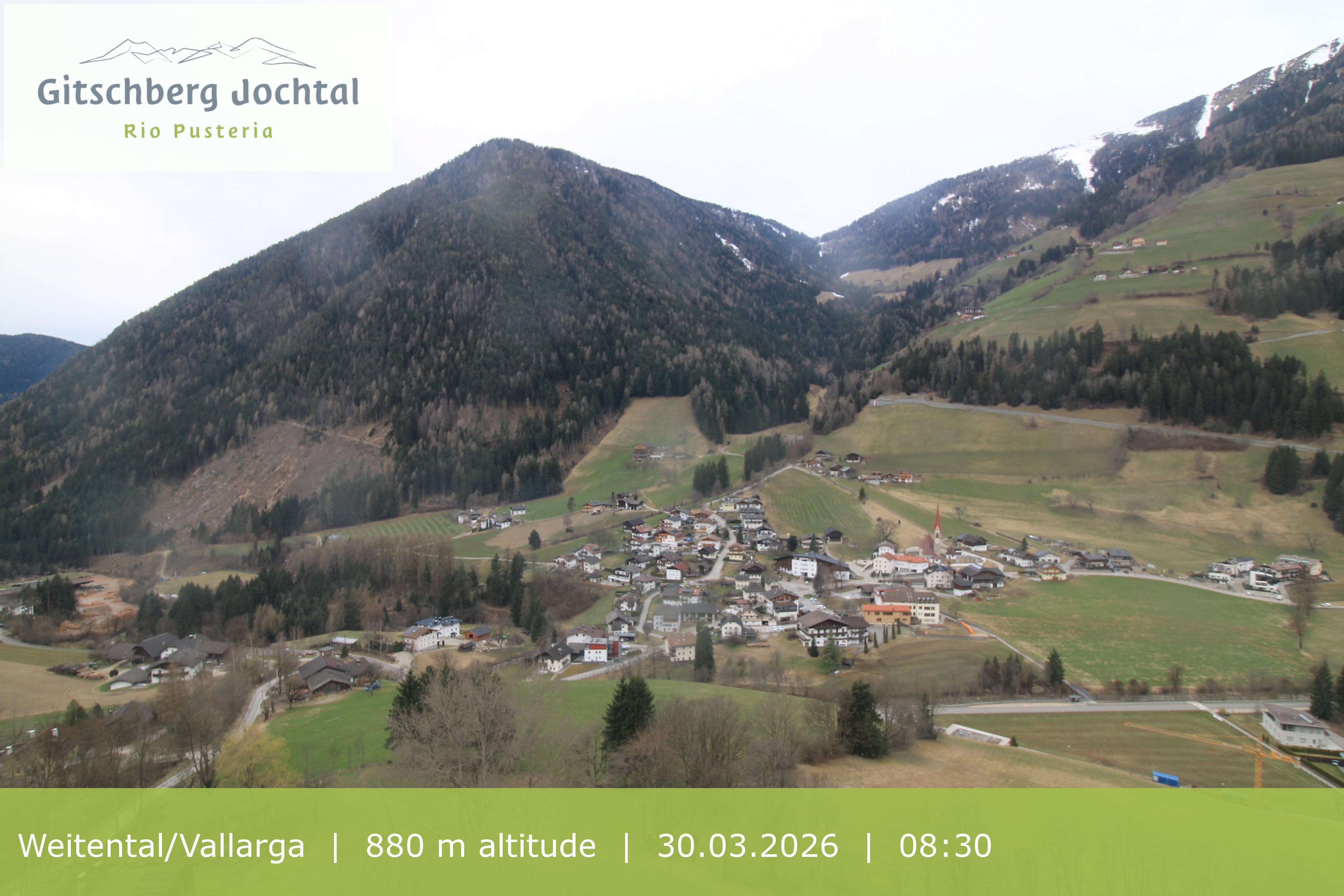 Archiv Foto Webcam Blick auf Weitental vom Gitschberg