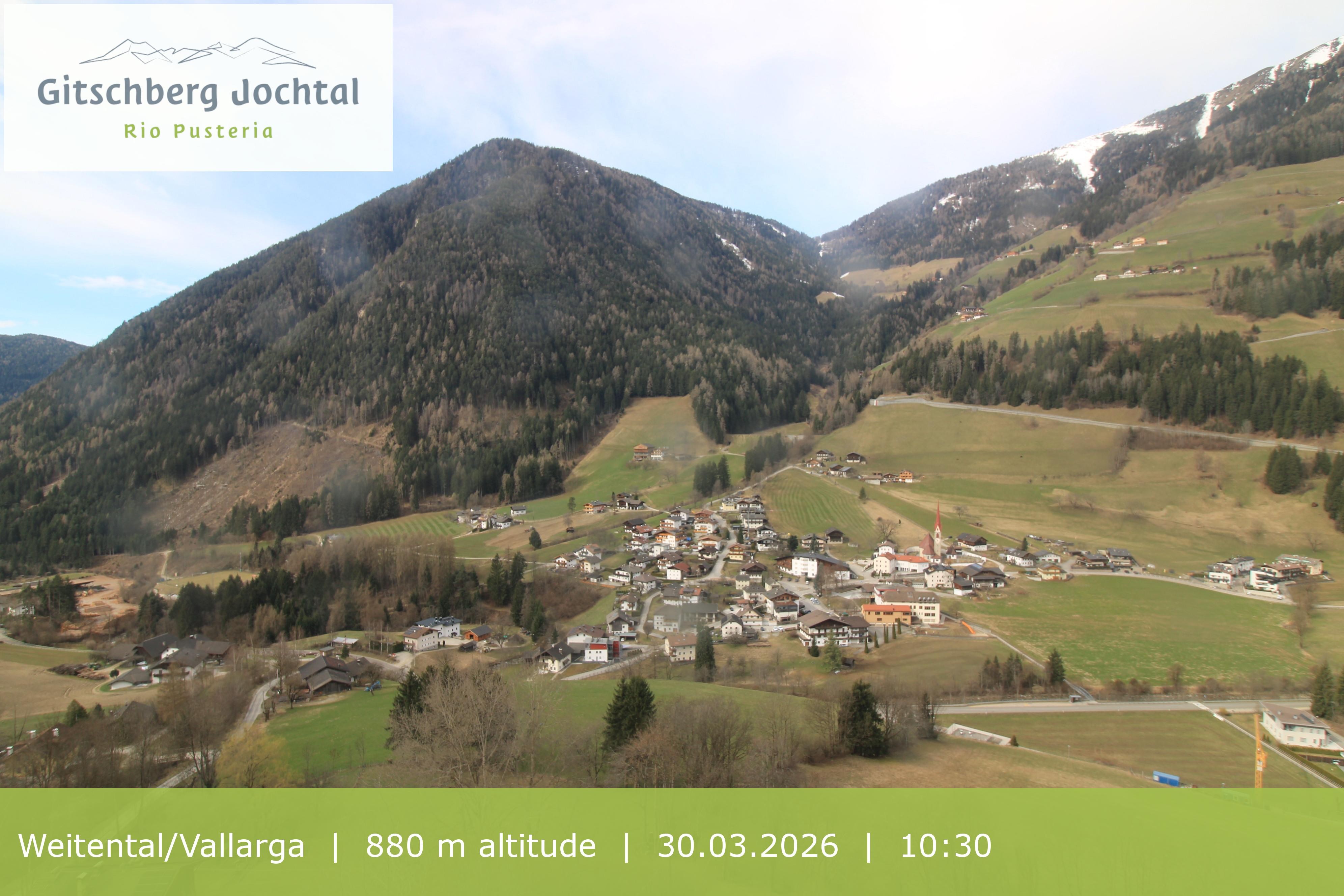 Archiv Foto Webcam Blick auf Weitental vom Gitschberg