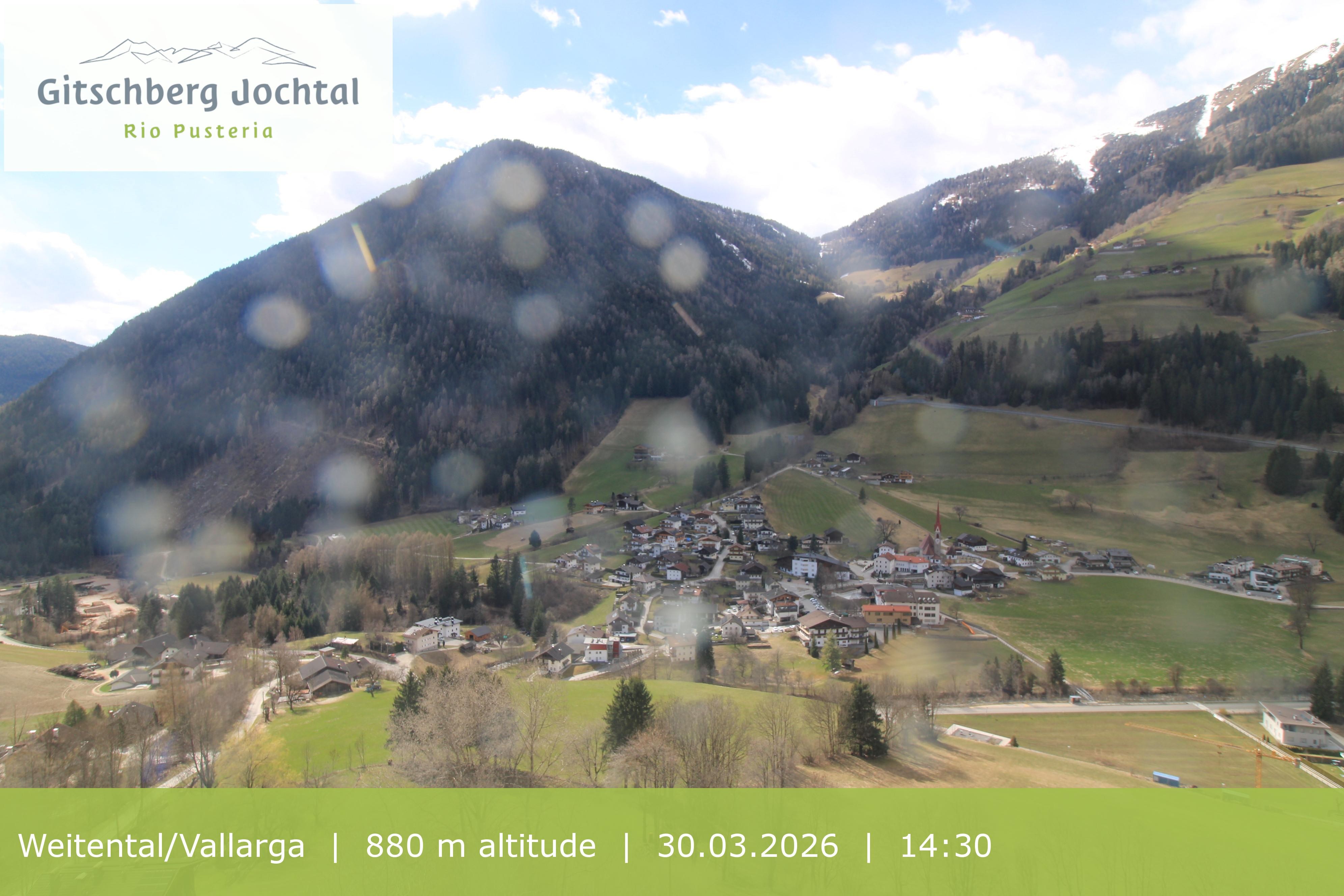 Archiv Foto Webcam Blick auf Weitental vom Gitschberg