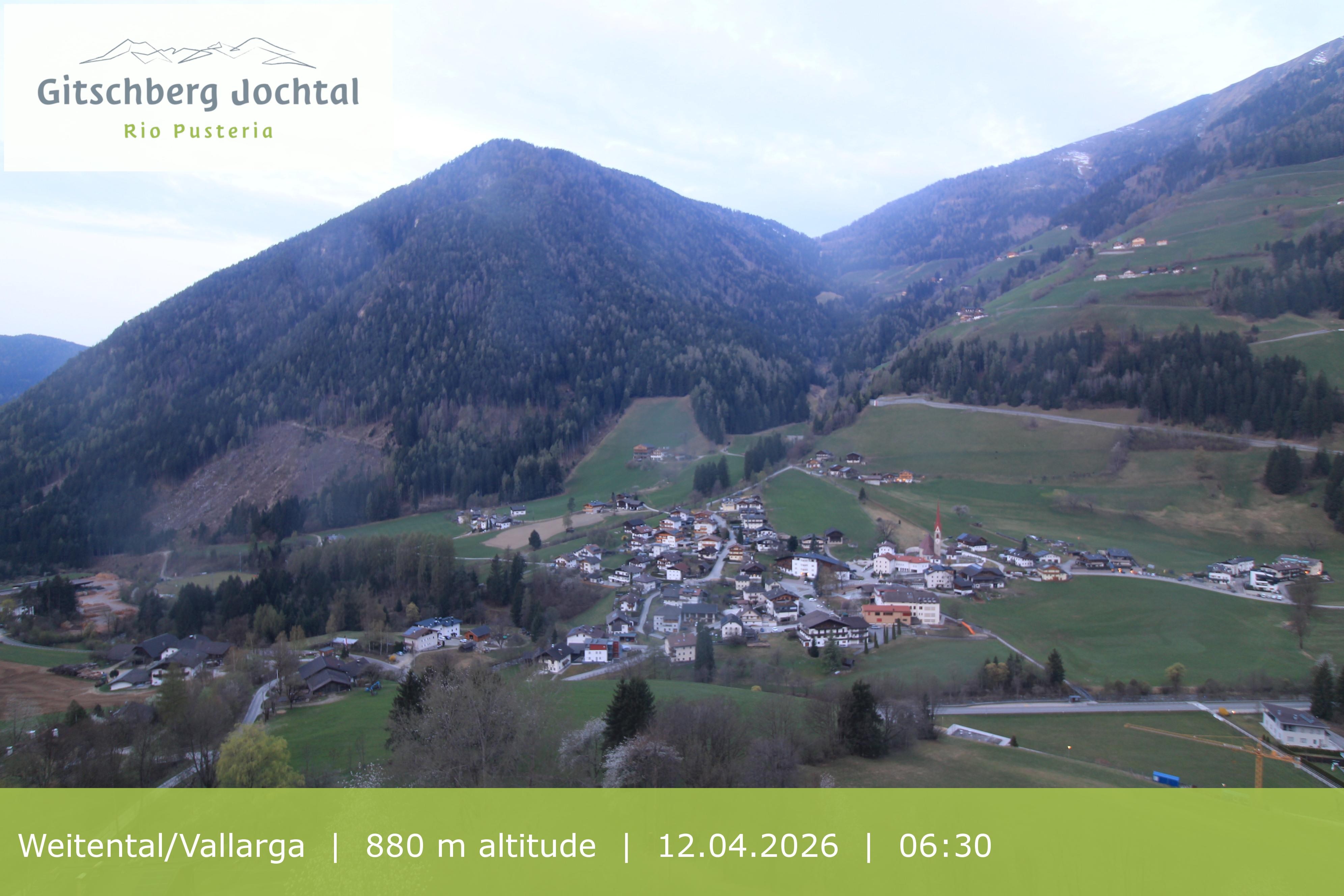 Archiv Foto Webcam Blick auf Weitental vom Gitschberg