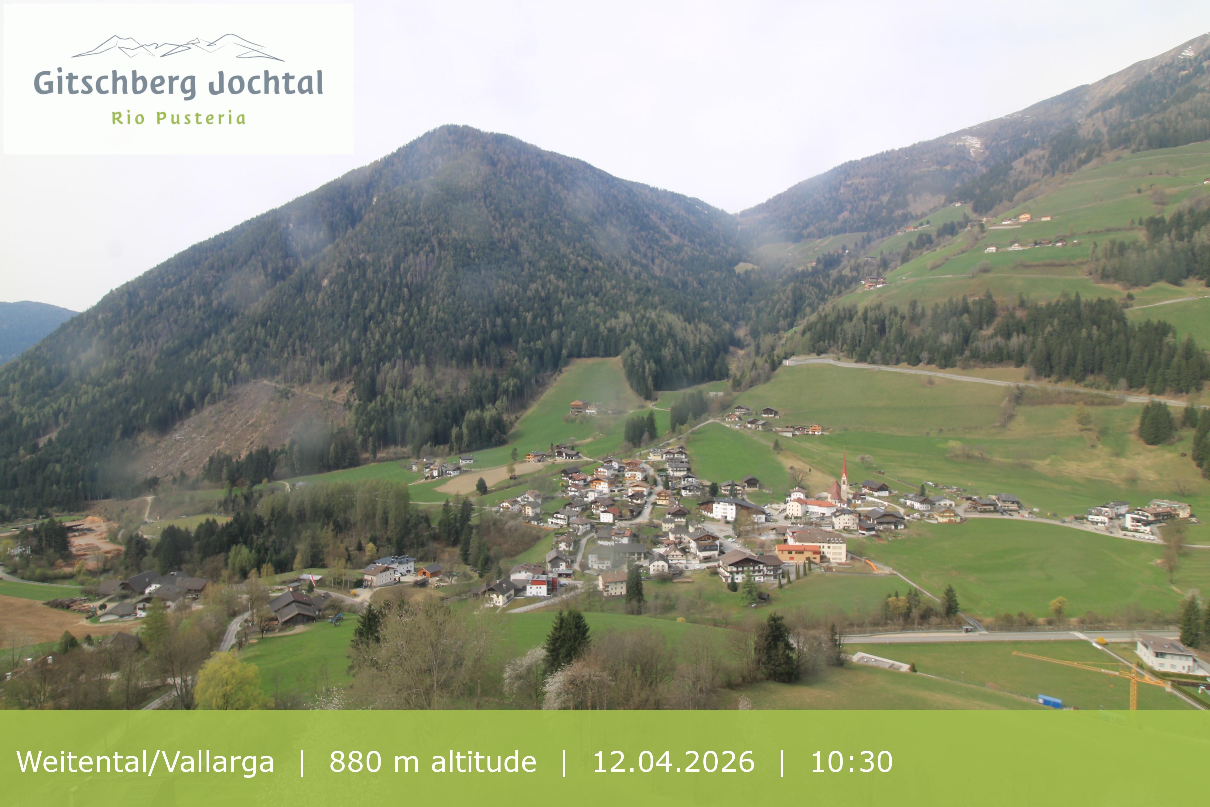 Archiv Foto Webcam Blick auf Weitental vom Gitschberg