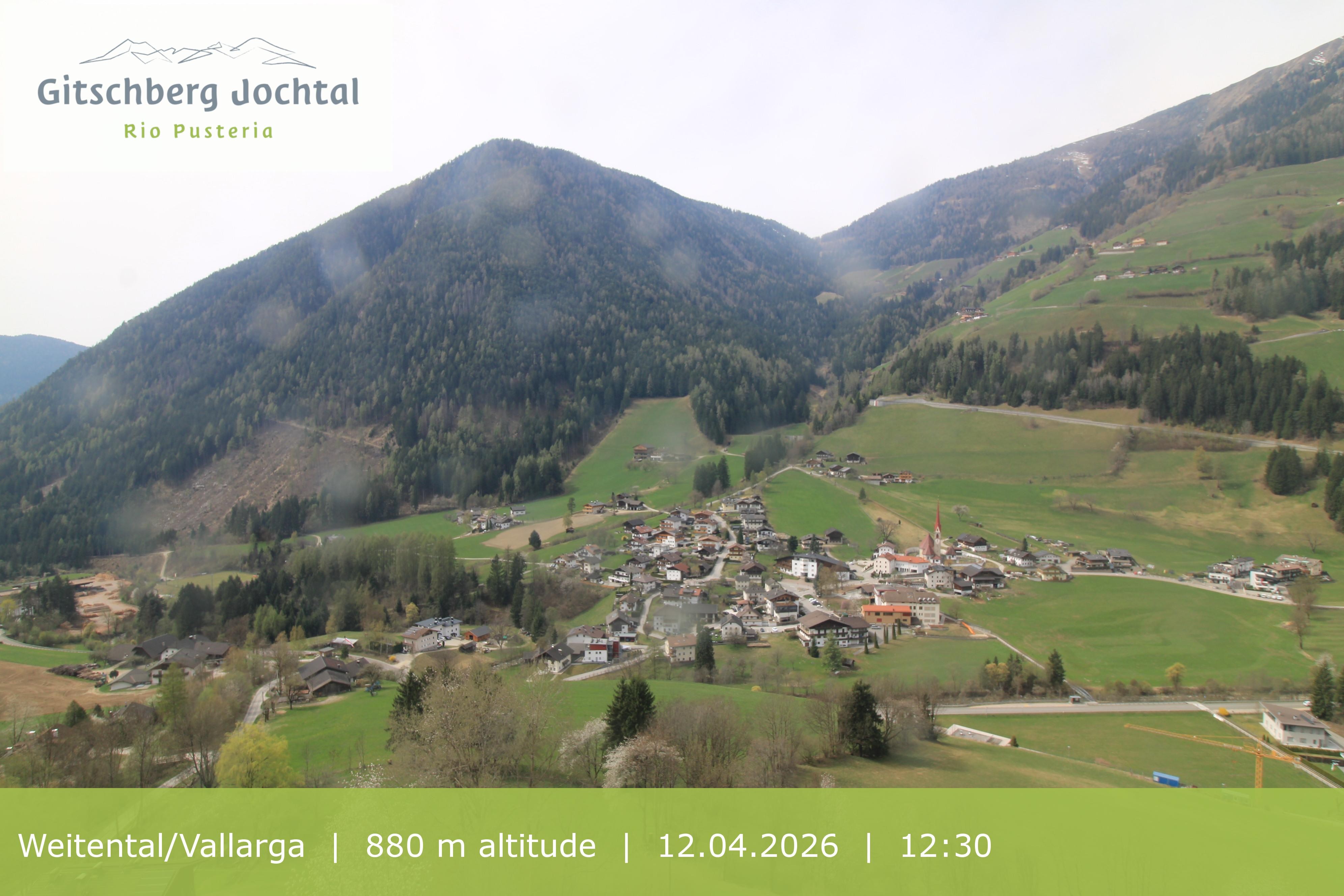 Archiv Foto Webcam Blick auf Weitental vom Gitschberg