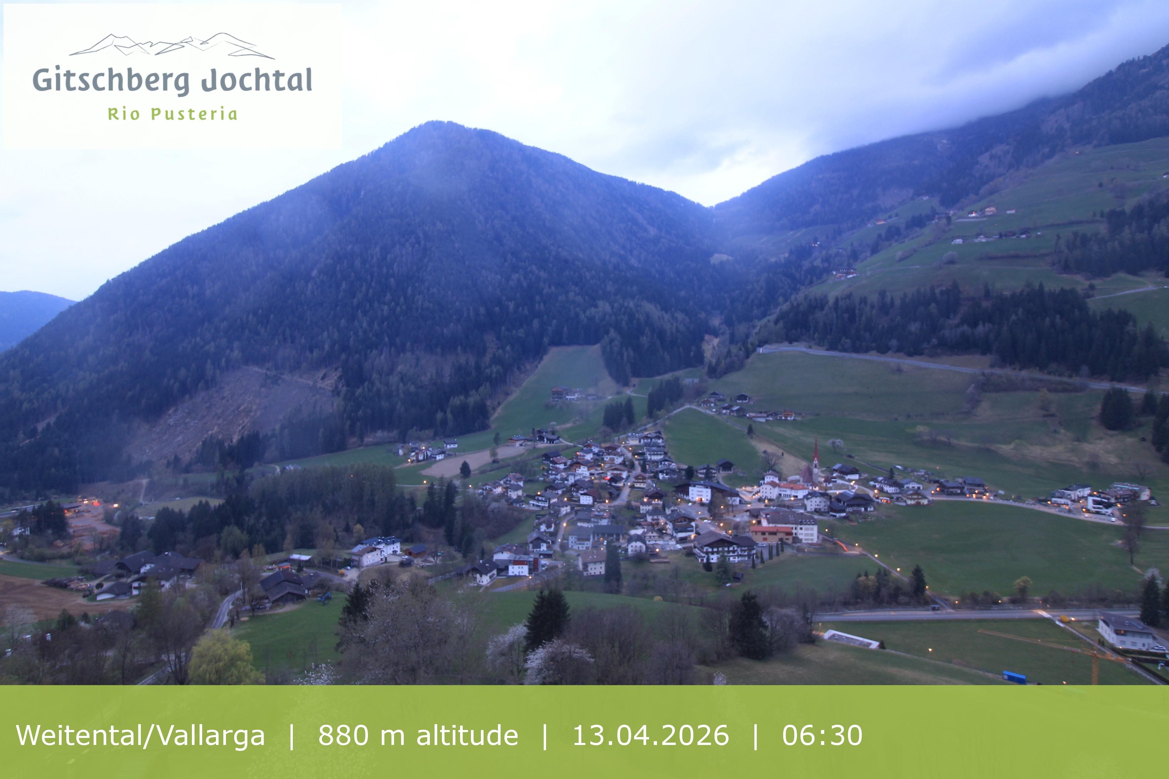 Archiv Foto Webcam Blick auf Weitental vom Gitschberg