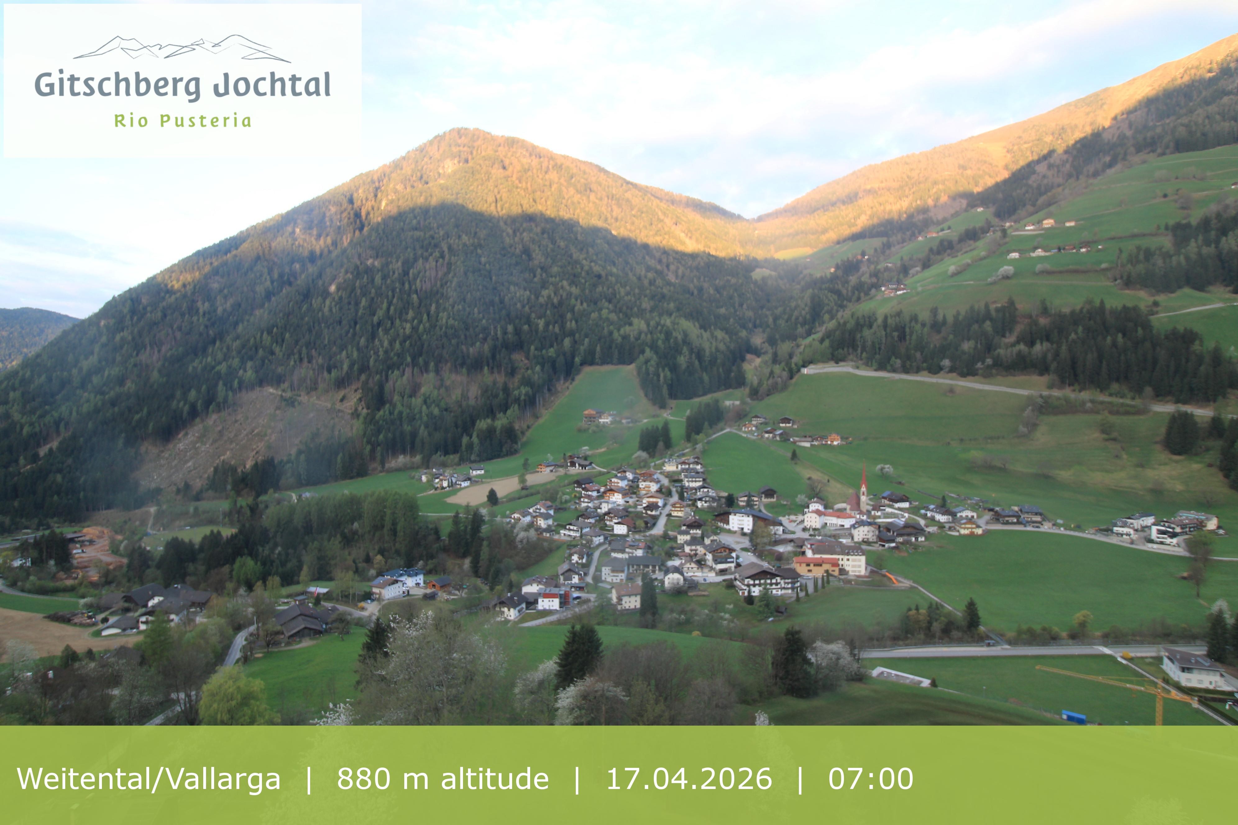 Archiv Foto Webcam Blick auf Weitental vom Gitschberg