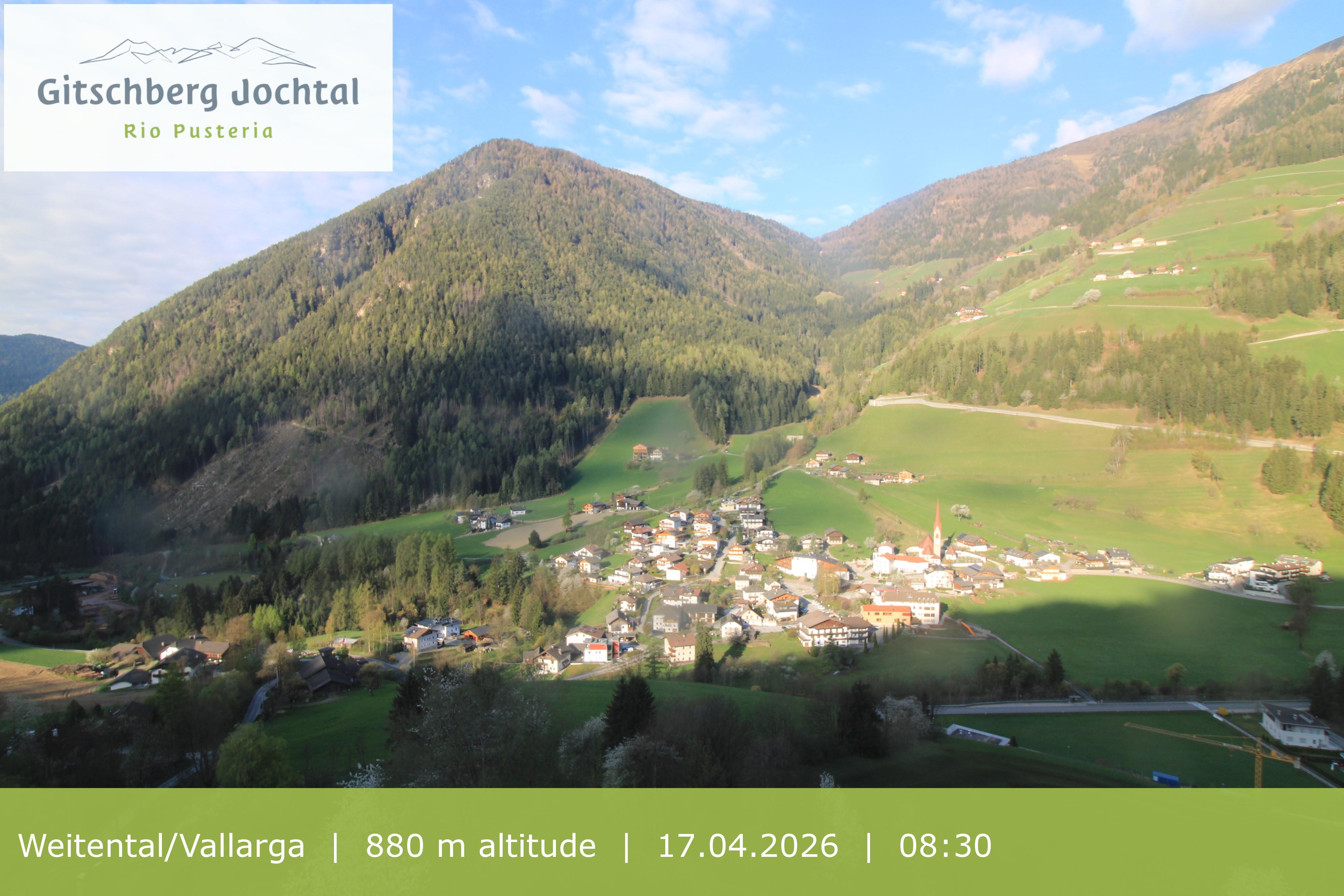 Archiv Foto Webcam Blick auf Weitental vom Gitschberg