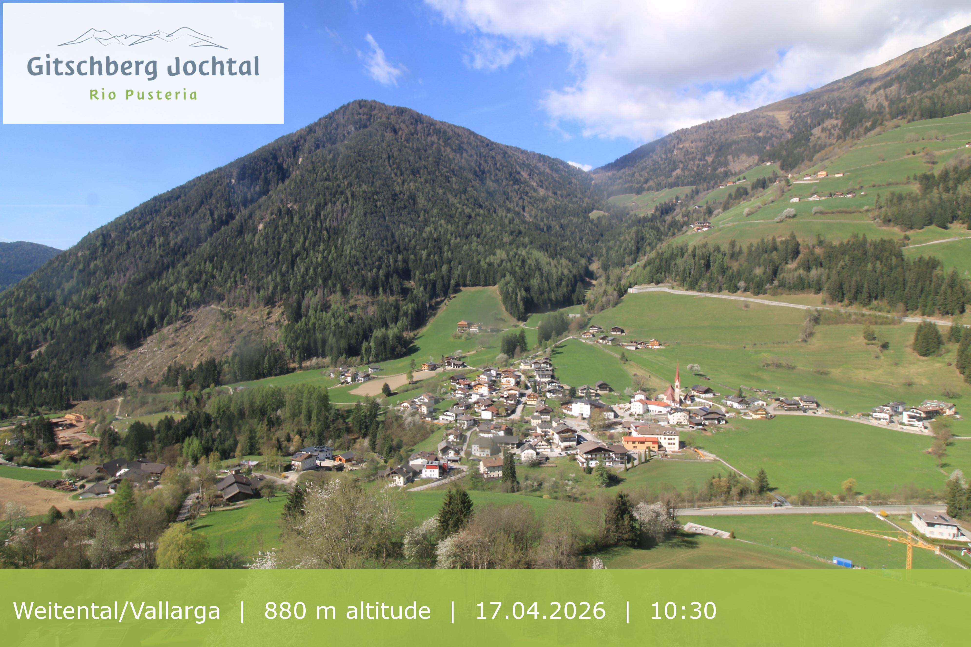 Archiv Foto Webcam Blick auf Weitental vom Gitschberg