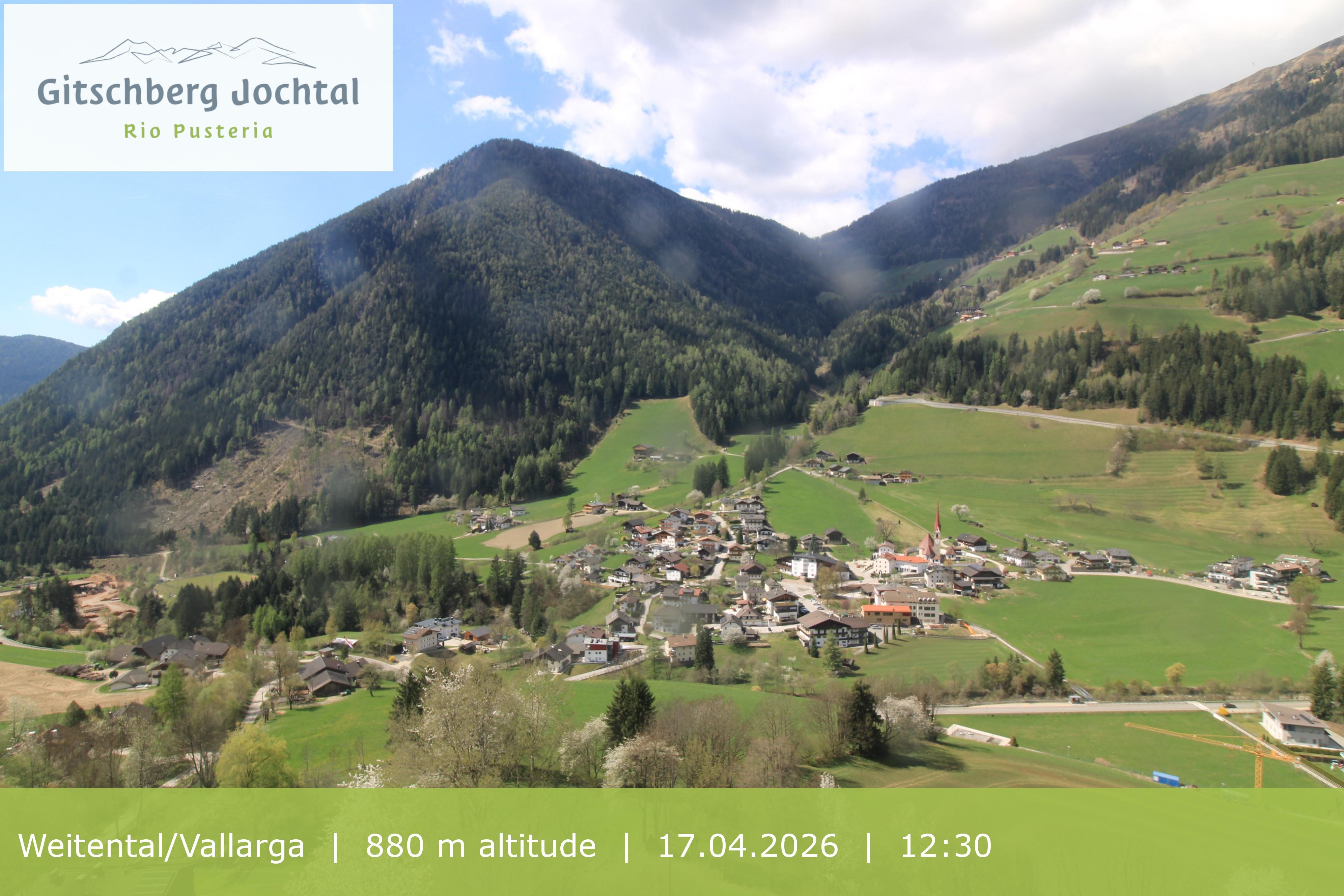 Archiv Foto Webcam Blick auf Weitental vom Gitschberg