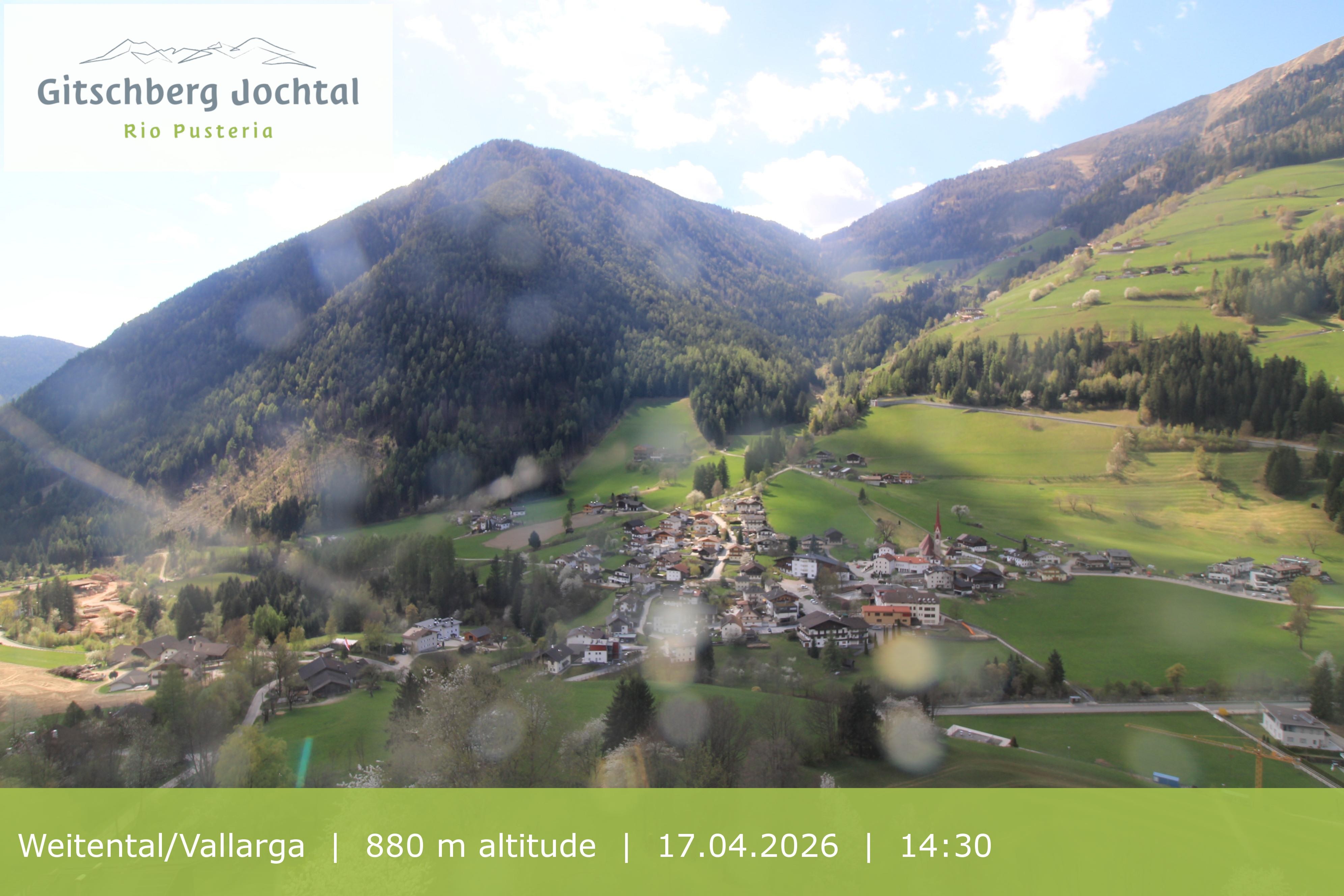 Archiv Foto Webcam Blick auf Weitental vom Gitschberg