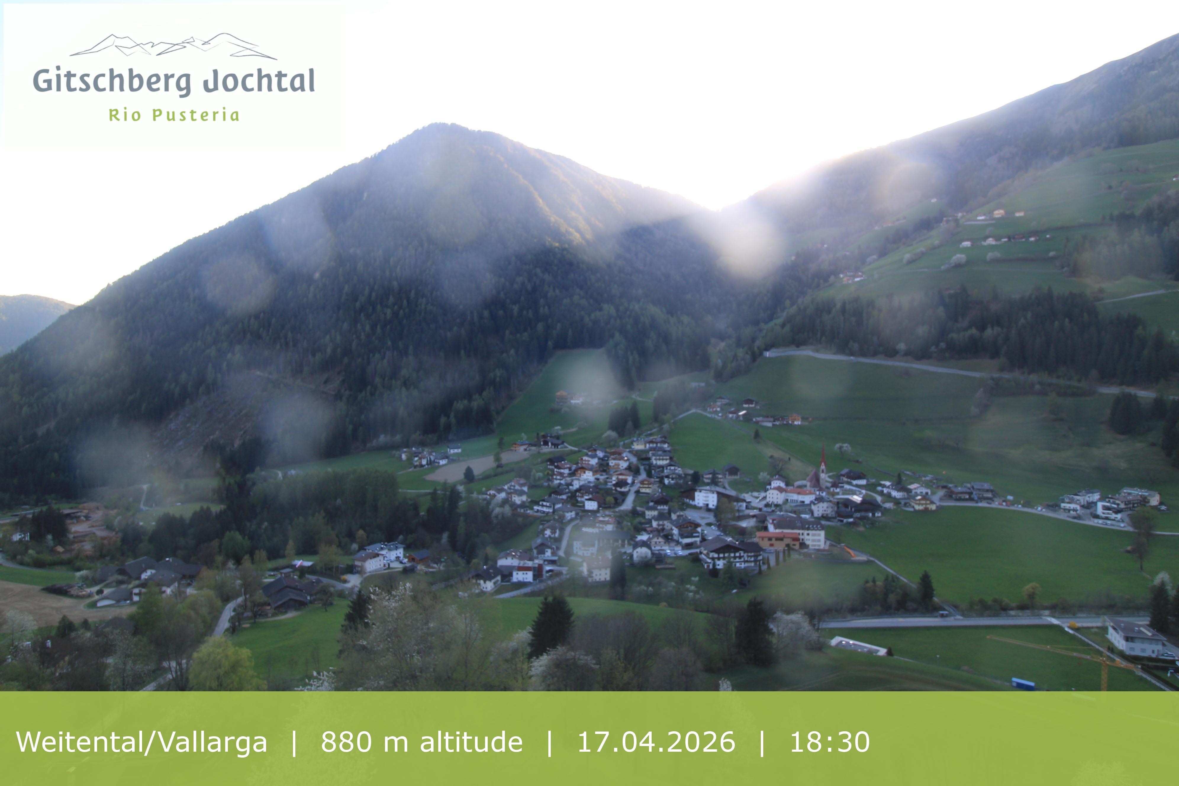 Archiv Foto Webcam Blick auf Weitental vom Gitschberg