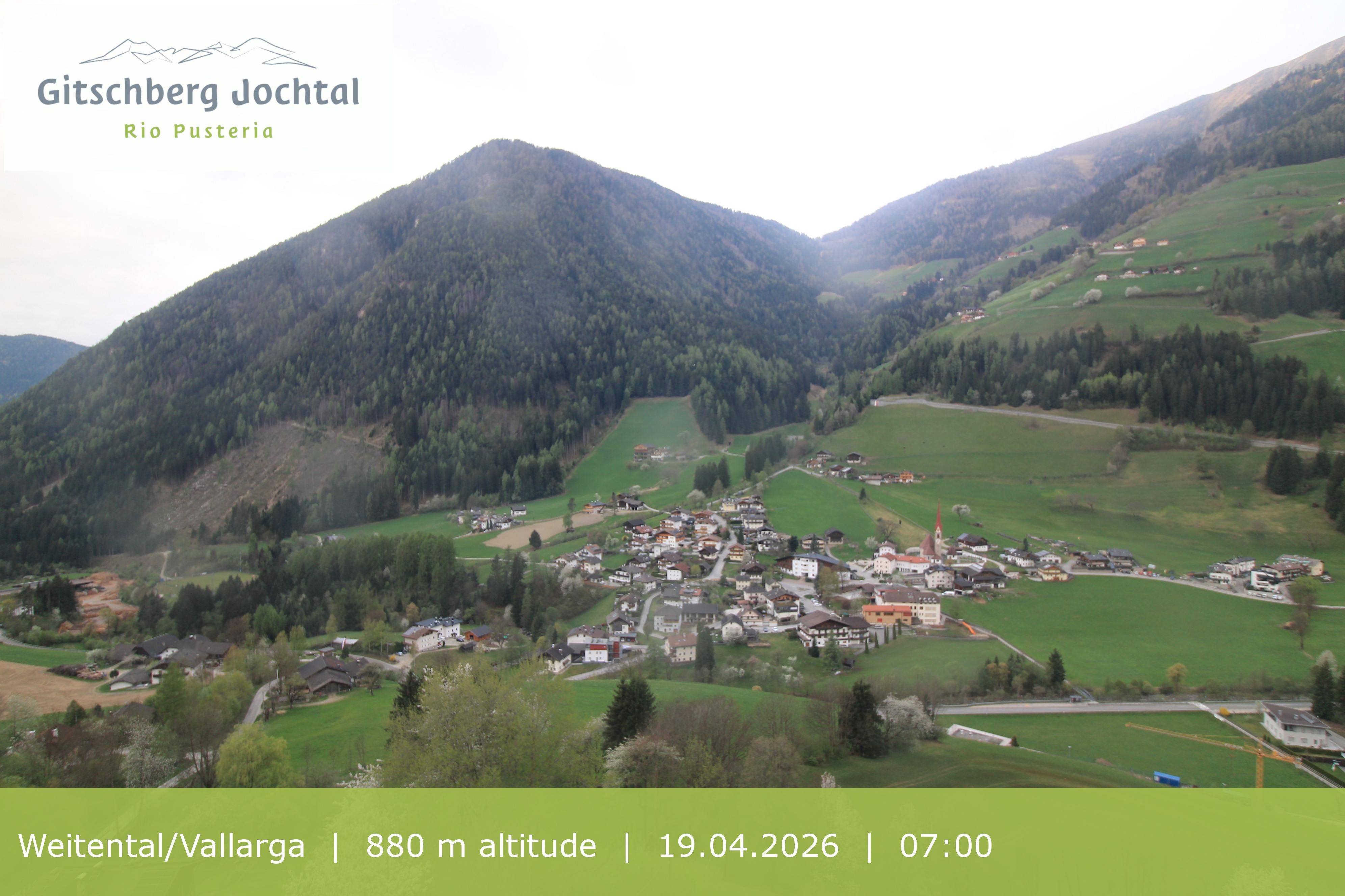 Archiv Foto Webcam Blick auf Weitental vom Gitschberg