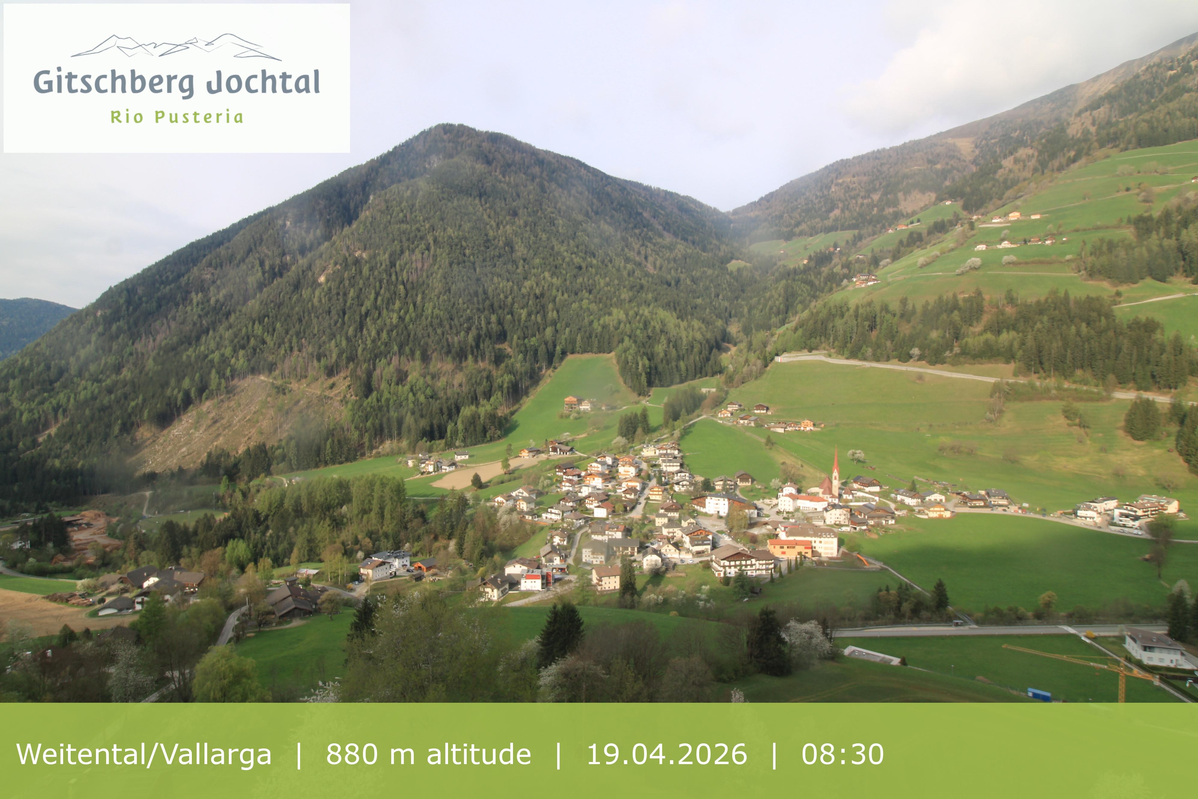 Archiv Foto Webcam Blick auf Weitental vom Gitschberg