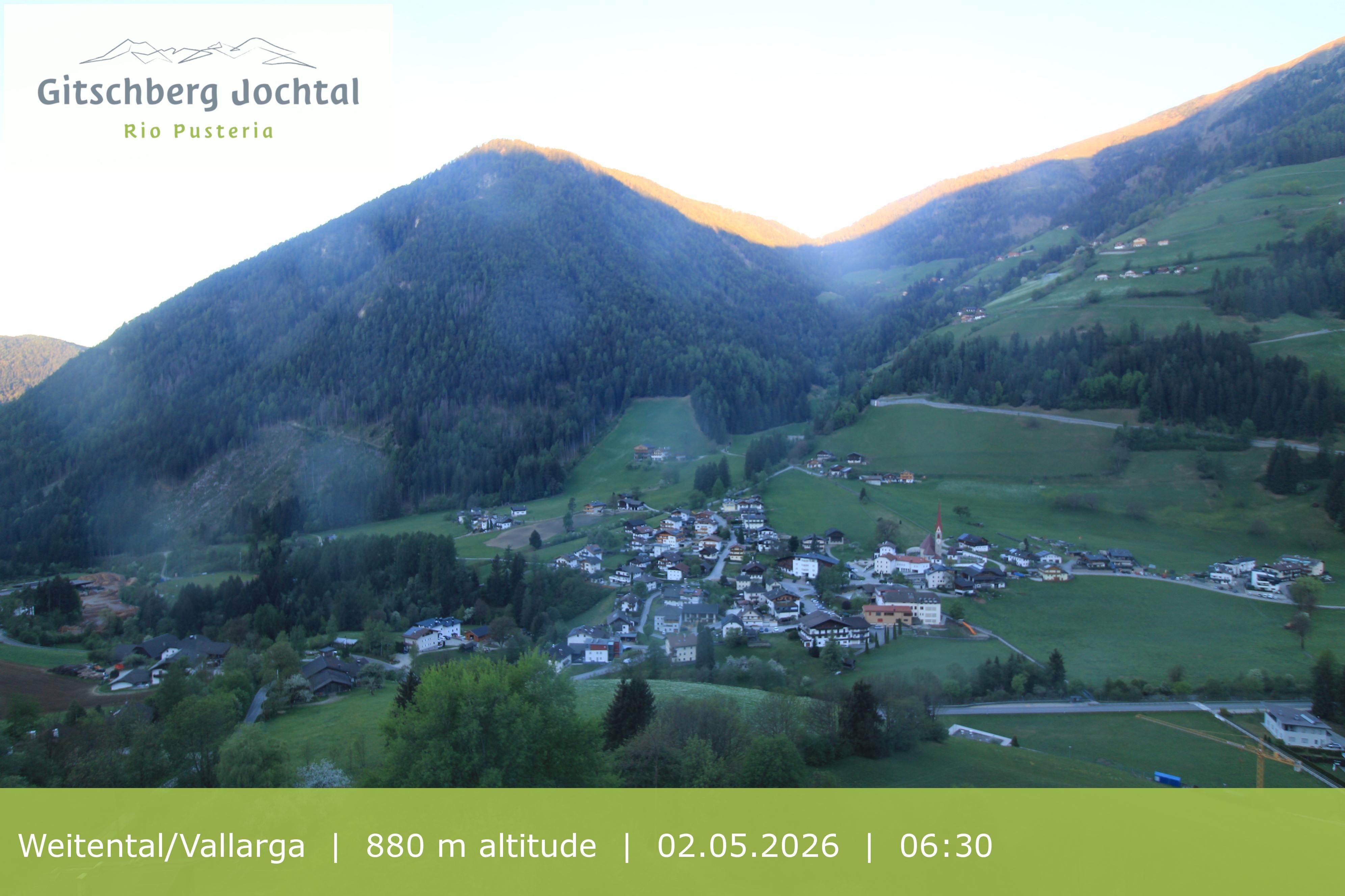 Archiv Foto Webcam Blick auf Weitental vom Gitschberg